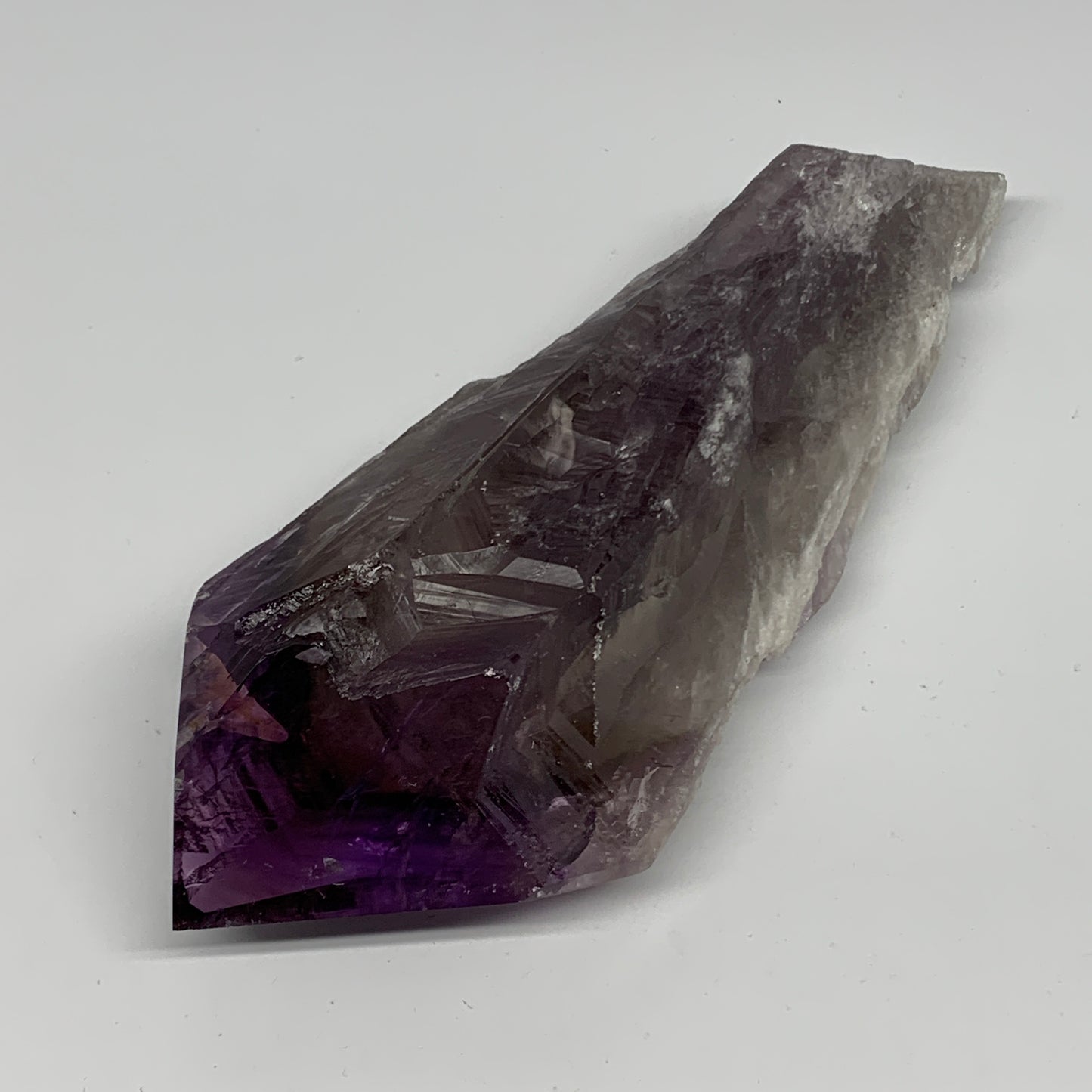 545g,7.5"x2.8"x1.7",Amethyst Point Polished Rough lower part from Brazil,B19102