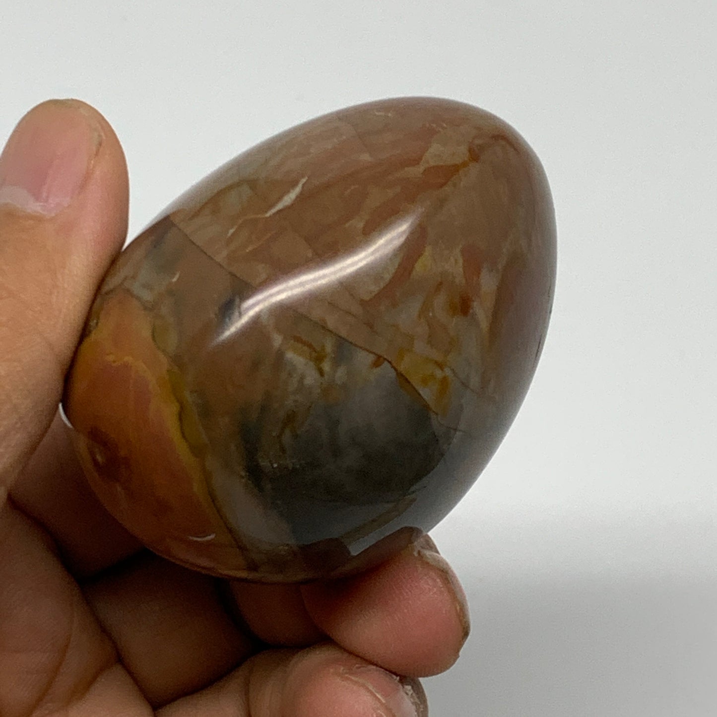 160.8g, 2.3"x1.9"x1.7" Polychrome Jasper Palm-Stone Reiki @Madagascar, B24273