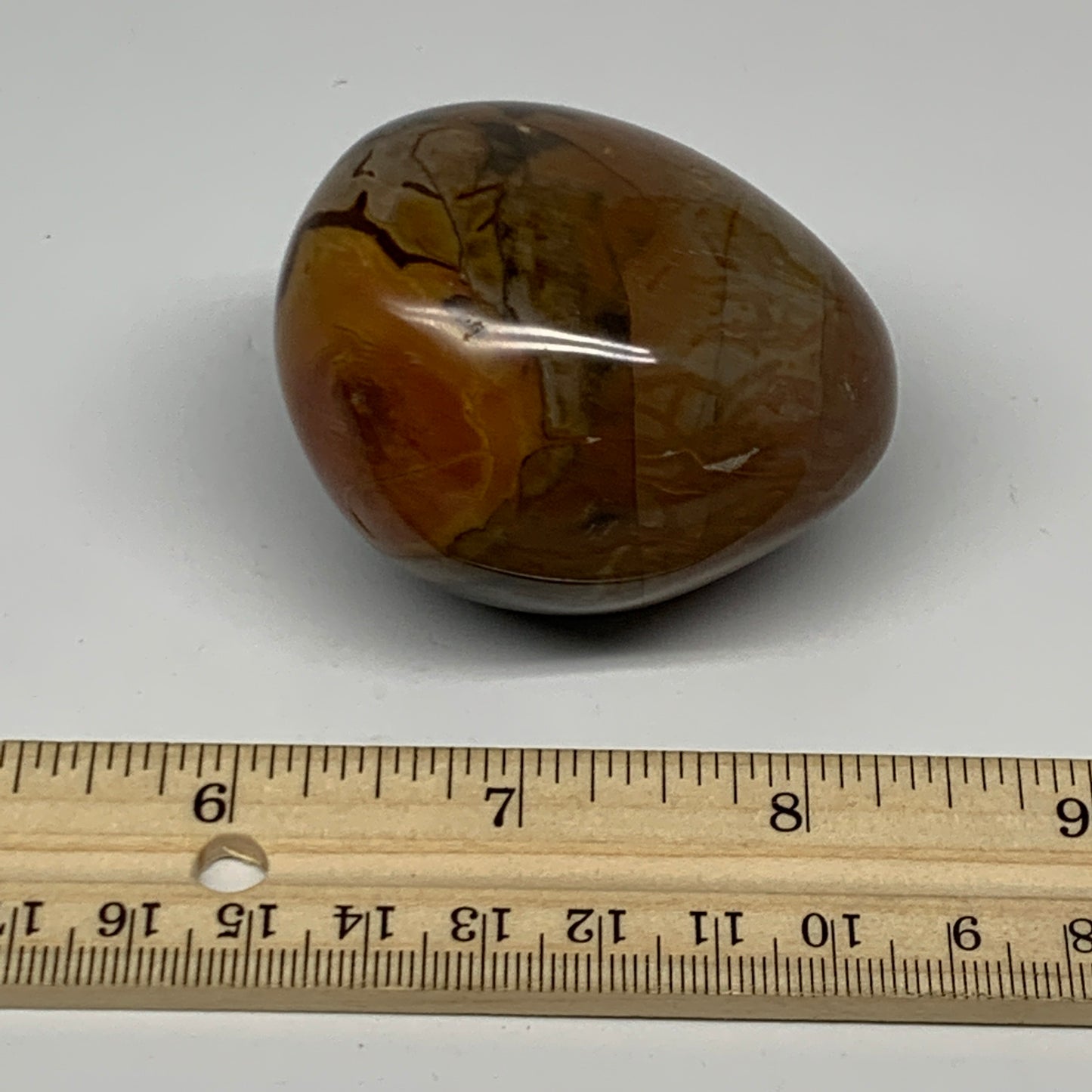 160.8g, 2.3"x1.9"x1.7" Polychrome Jasper Palm-Stone Reiki @Madagascar, B24273