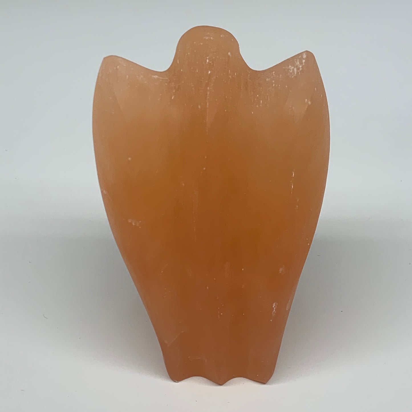 860g, 5.1"x3.4"x2.8"" Orange Selenite (Satin Spar) Angel Crystal @Morocco,B9404