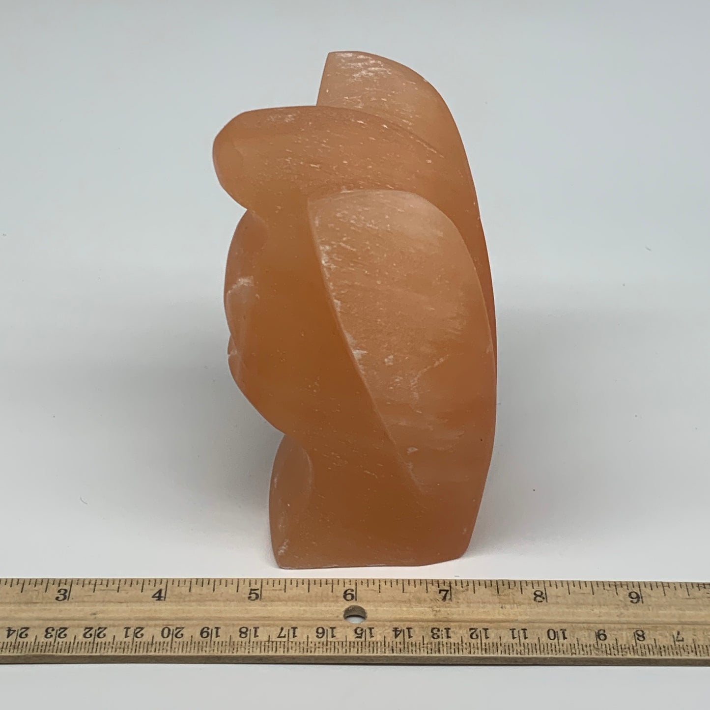 860g, 5.1"x3.4"x2.8"" Orange Selenite (Satin Spar) Angel Crystal @Morocco,B9404