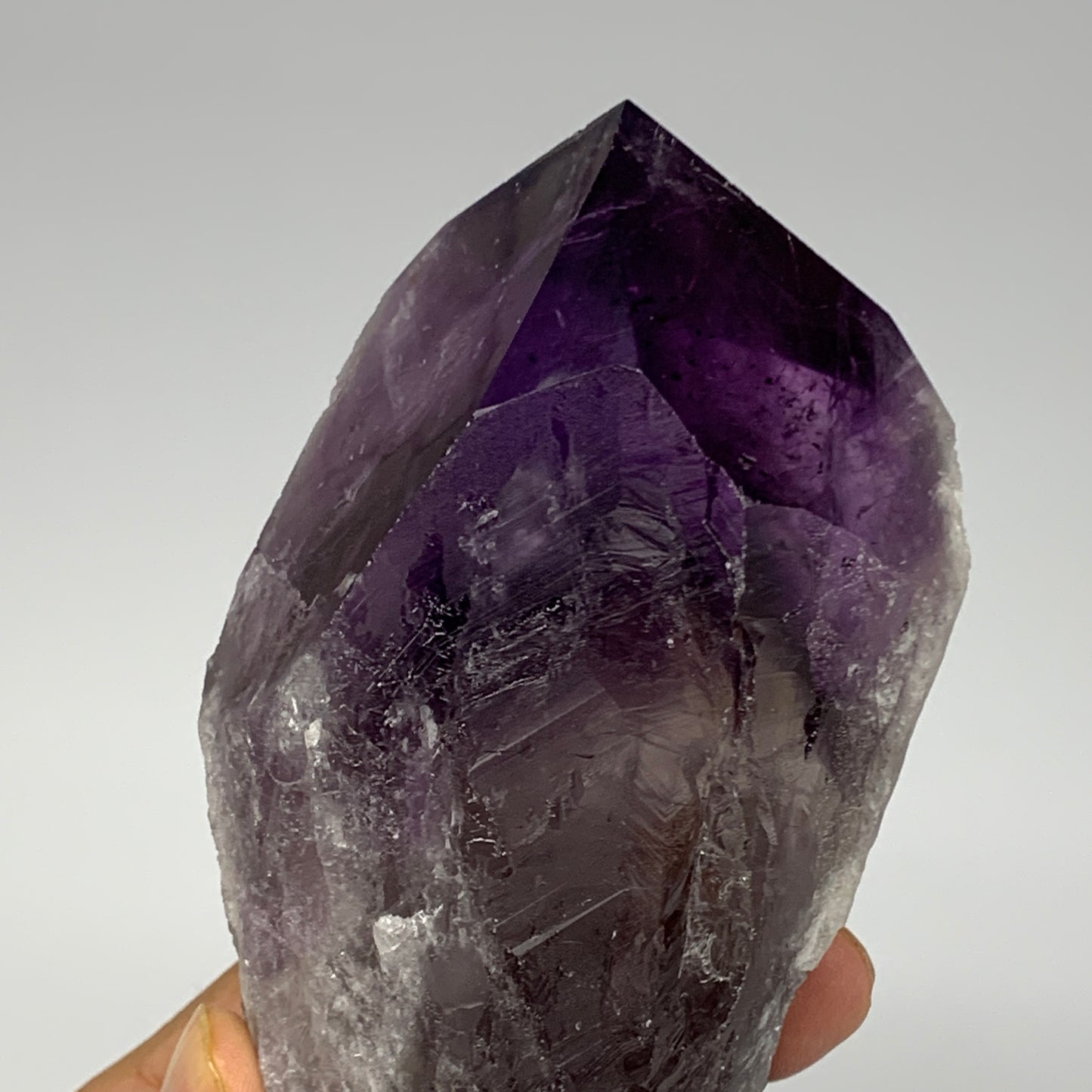 640g,8.25"x2.7"x2.1",Amethyst Point Polished Rough lower part from Brazil,B19108