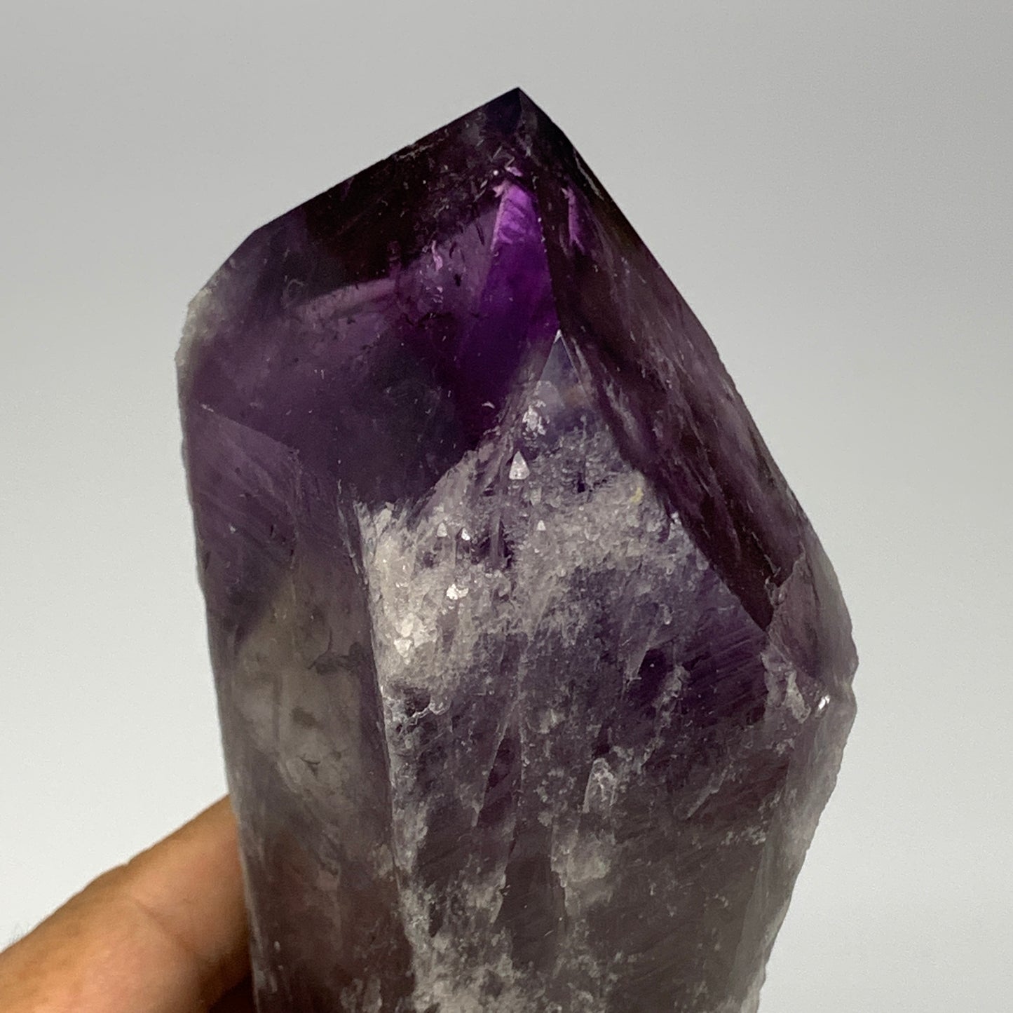 640g,8.25"x2.7"x2.1",Amethyst Point Polished Rough lower part from Brazil,B19108