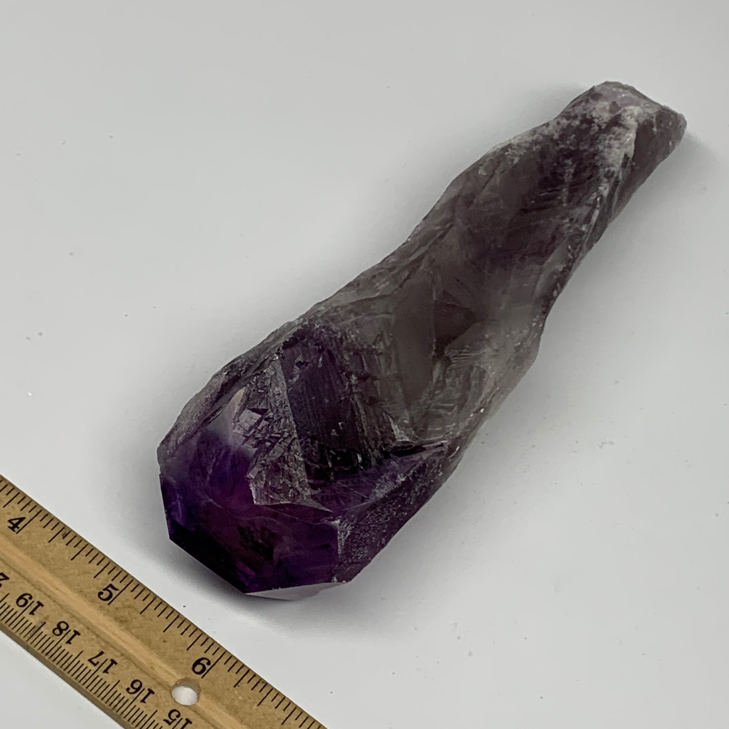 428.5g,8"x2.1"x1.4",Amethyst Point Polished Rough lower part from Brazil,B19109