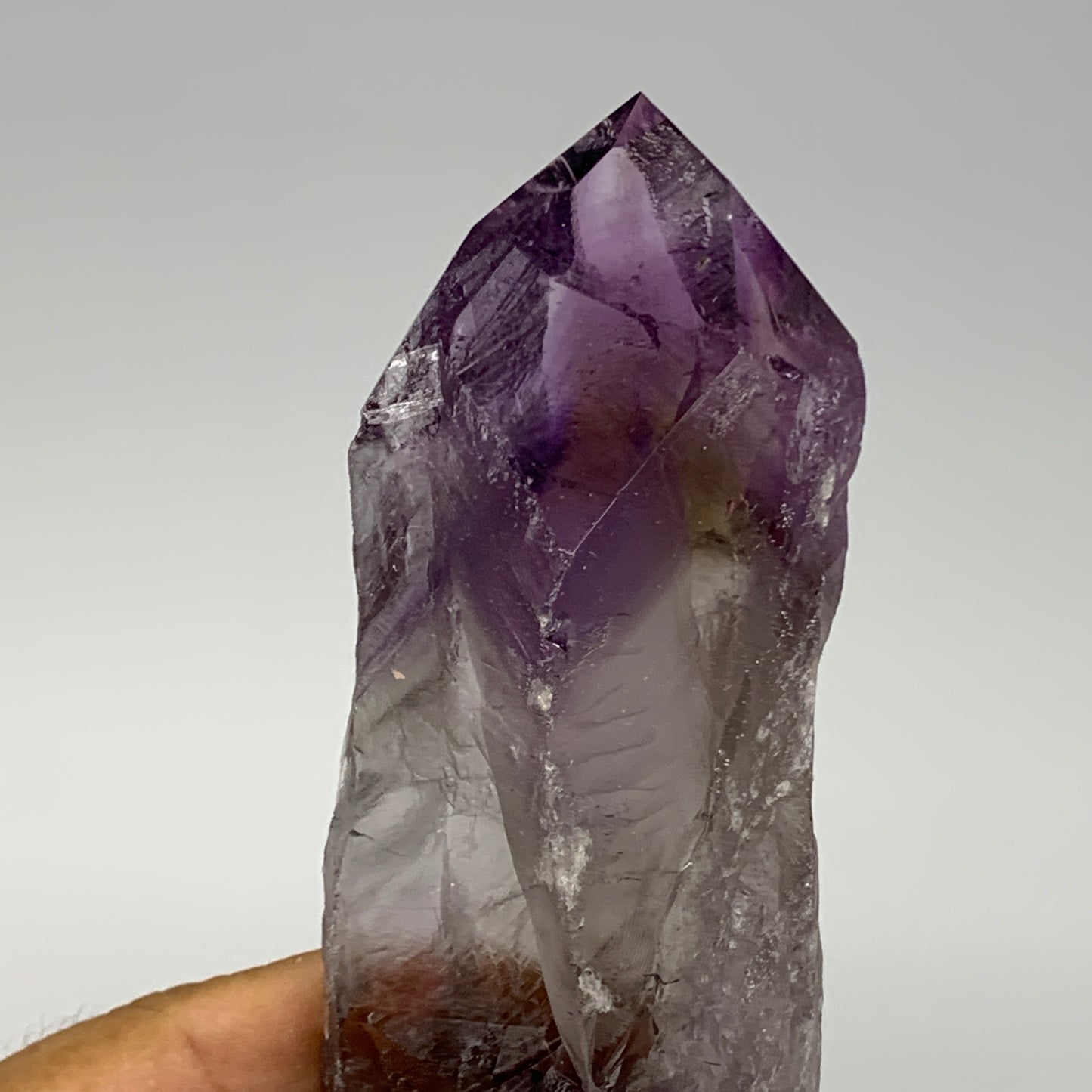 318.5g,7.75"x2"x1.3",Amethyst Point Polished Rough lower part from Brazil,B19110