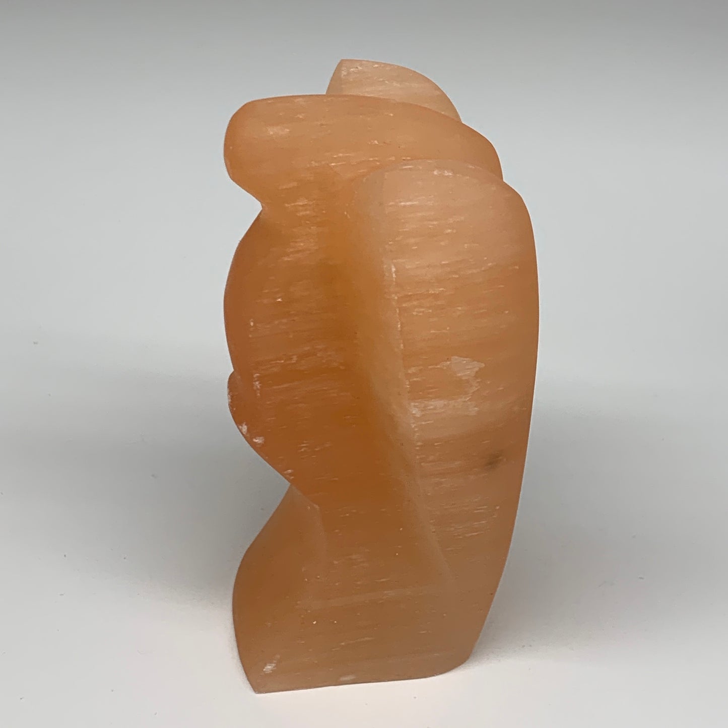 650g, 5"x3.1"x2.2" Orange Selenite (Satin Spar) Angel Crystal @Morocco,B9409