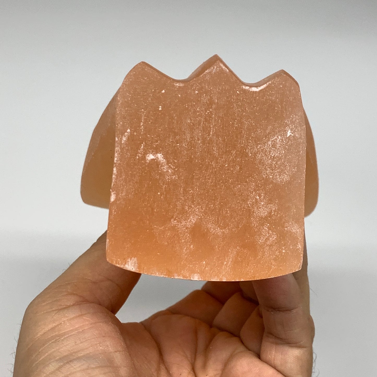 912g, 5"x3.6"x2.7" Orange Selenite (Satin Spar) Angel Crystal @Morocco,B9410