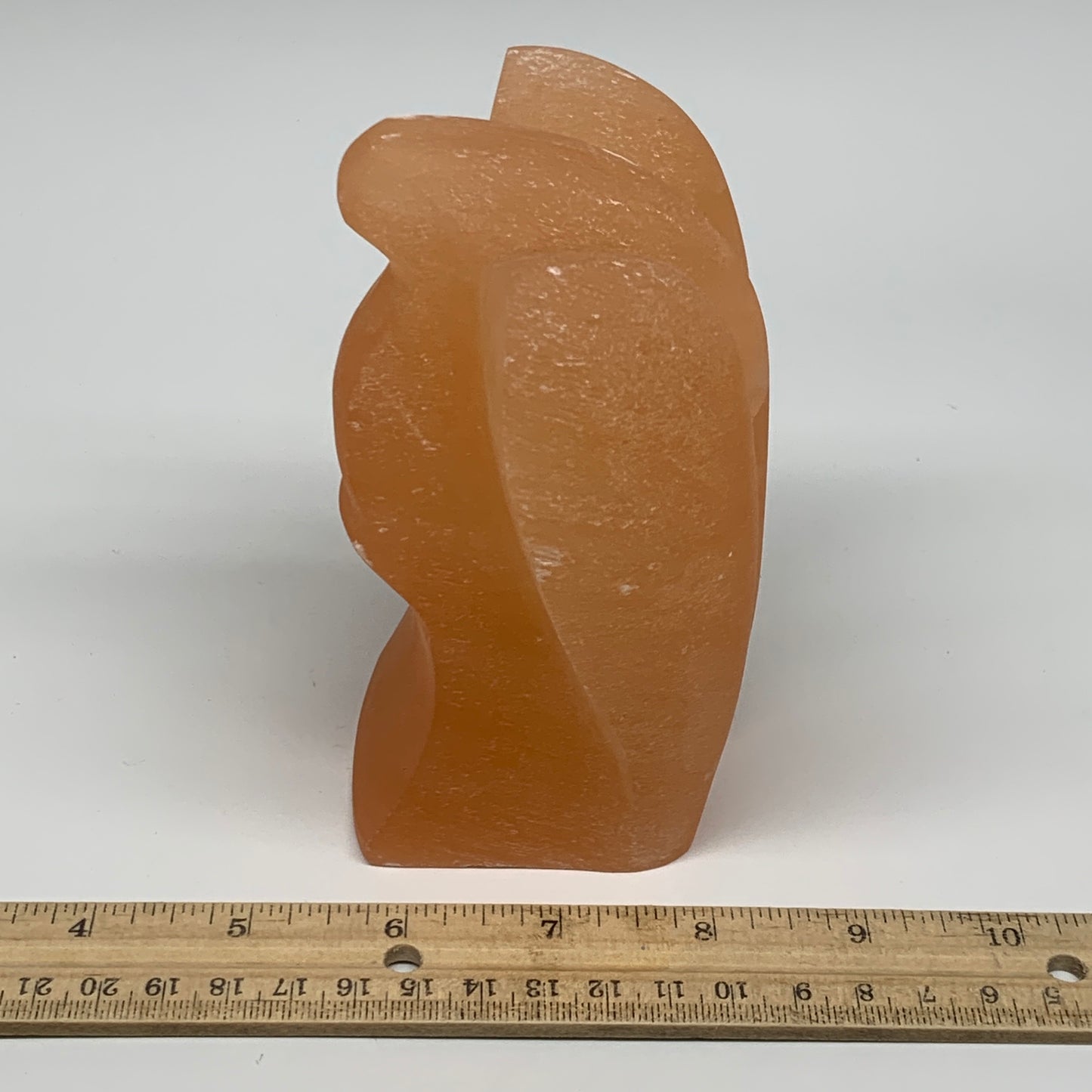 912g, 5"x3.6"x2.7" Orange Selenite (Satin Spar) Angel Crystal @Morocco,B9410