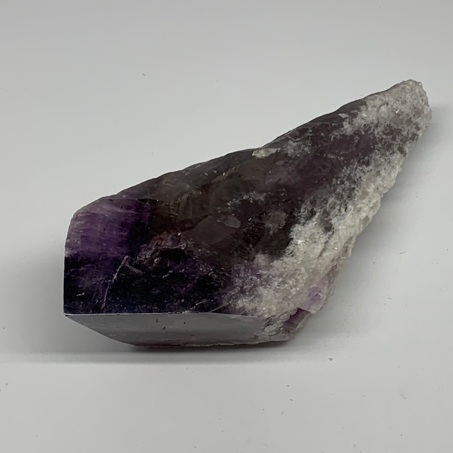 650g,7.5"x2.9"x2.3",Amethyst Point Polished Rough lower part from Brazil,B19112