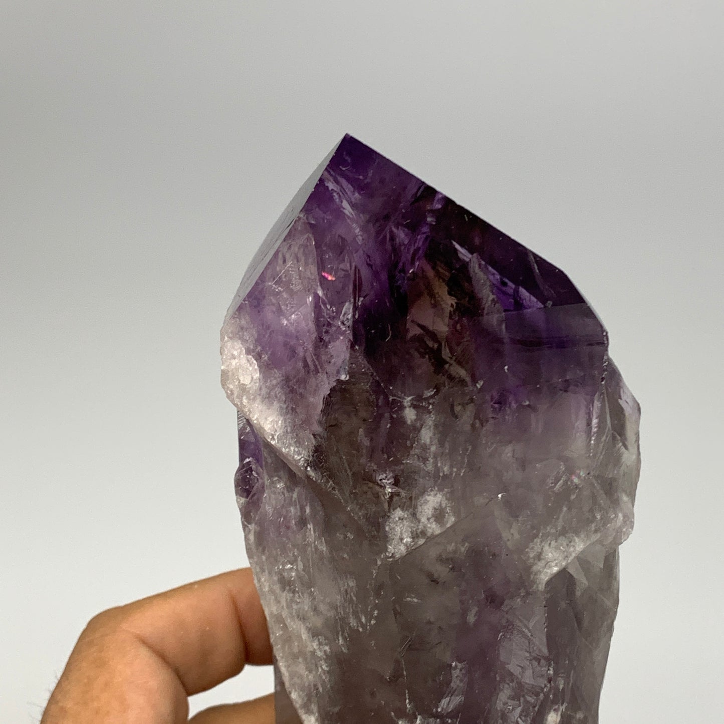 565g,10.4"x2.5"x1.6",Amethyst Point Polished Rough lower part from Brazil,B19113