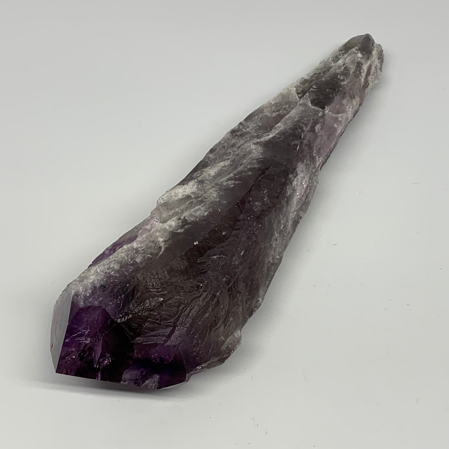 565g,10.4"x2.5"x1.6",Amethyst Point Polished Rough lower part from Brazil,B19113