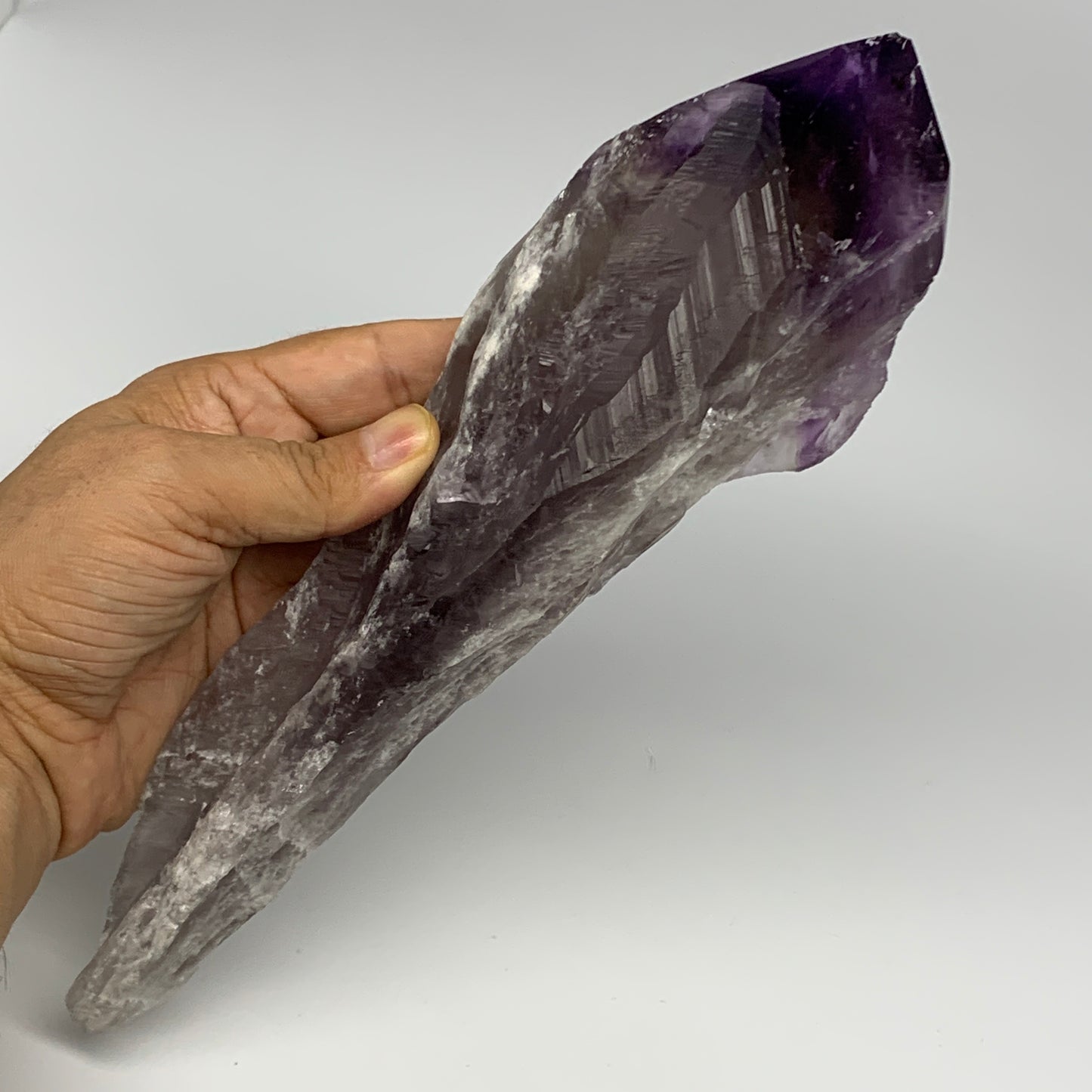 710g,10"x3.1"x1.9",Amethyst Point Polished Rough lower part from Brazil,B19114