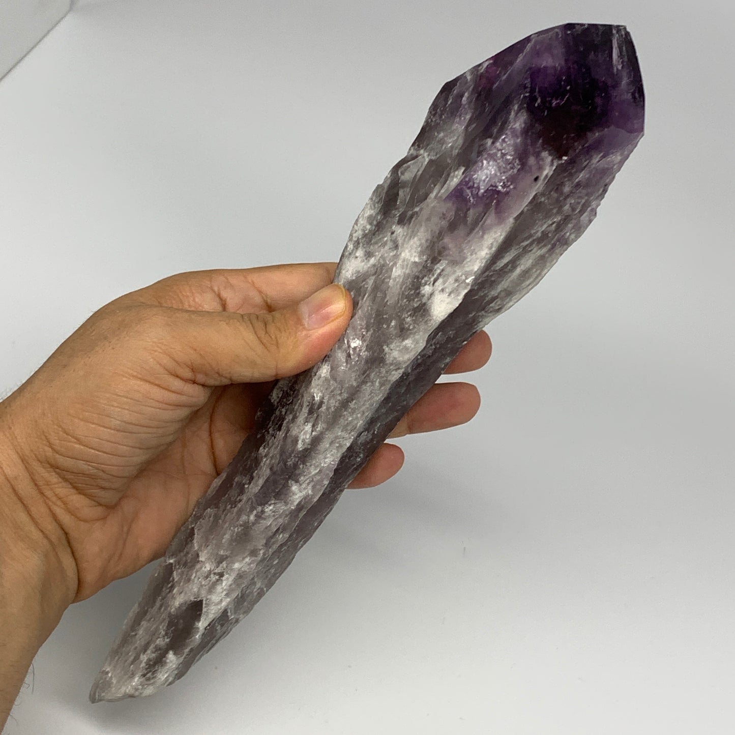 710g,10"x3.1"x1.9",Amethyst Point Polished Rough lower part from Brazil,B19114