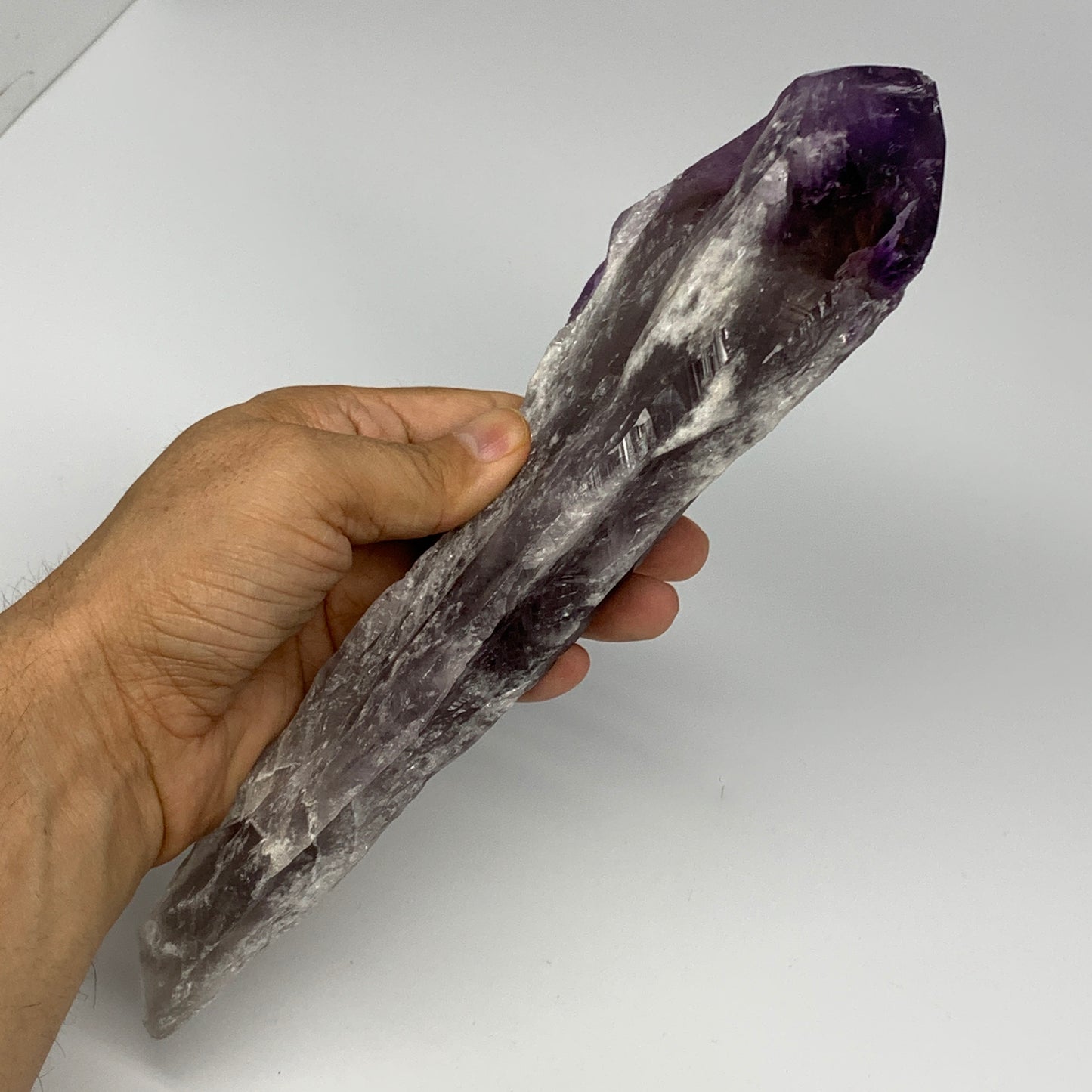 710g,10"x3.1"x1.9",Amethyst Point Polished Rough lower part from Brazil,B19114