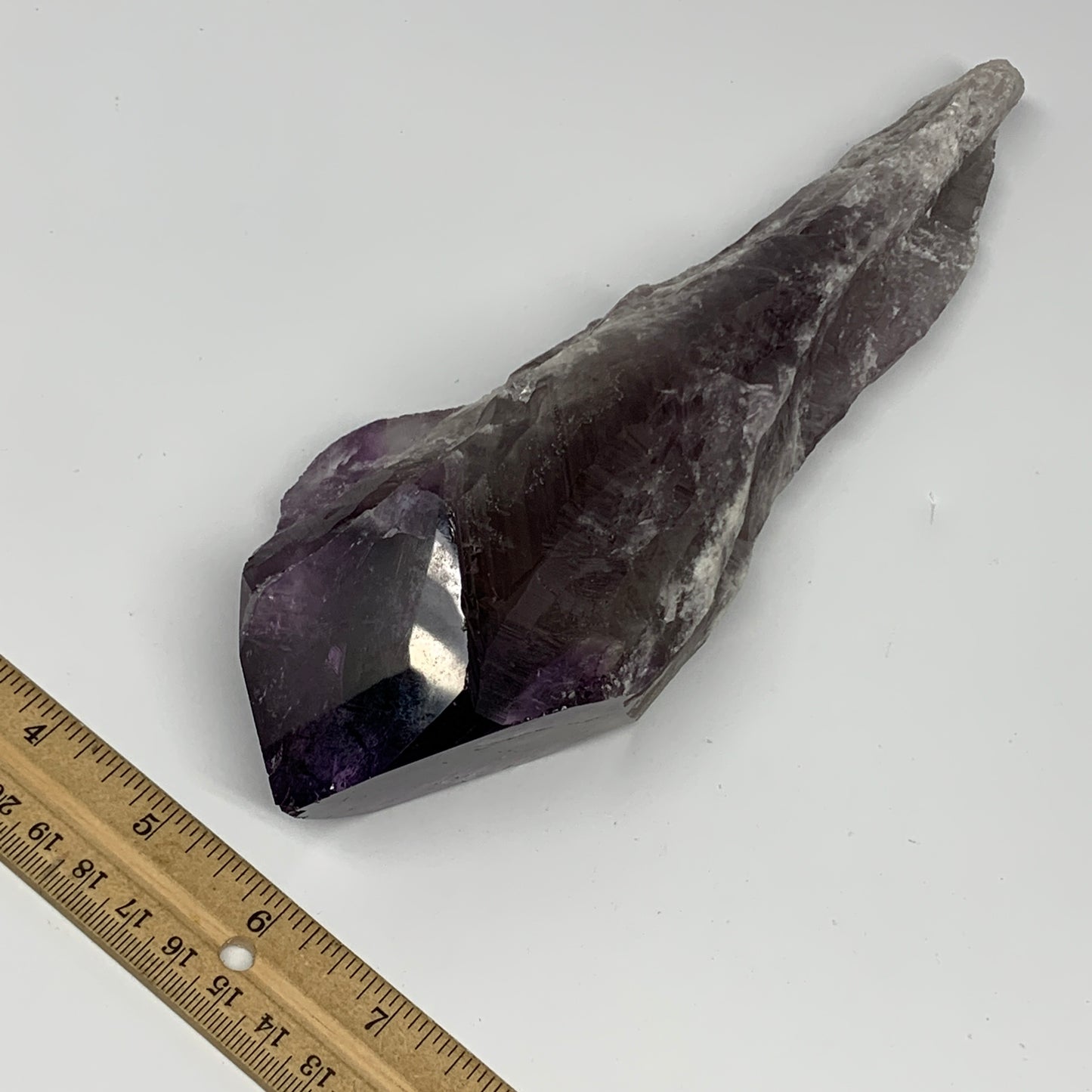 710g,10"x3.1"x1.9",Amethyst Point Polished Rough lower part from Brazil,B19114