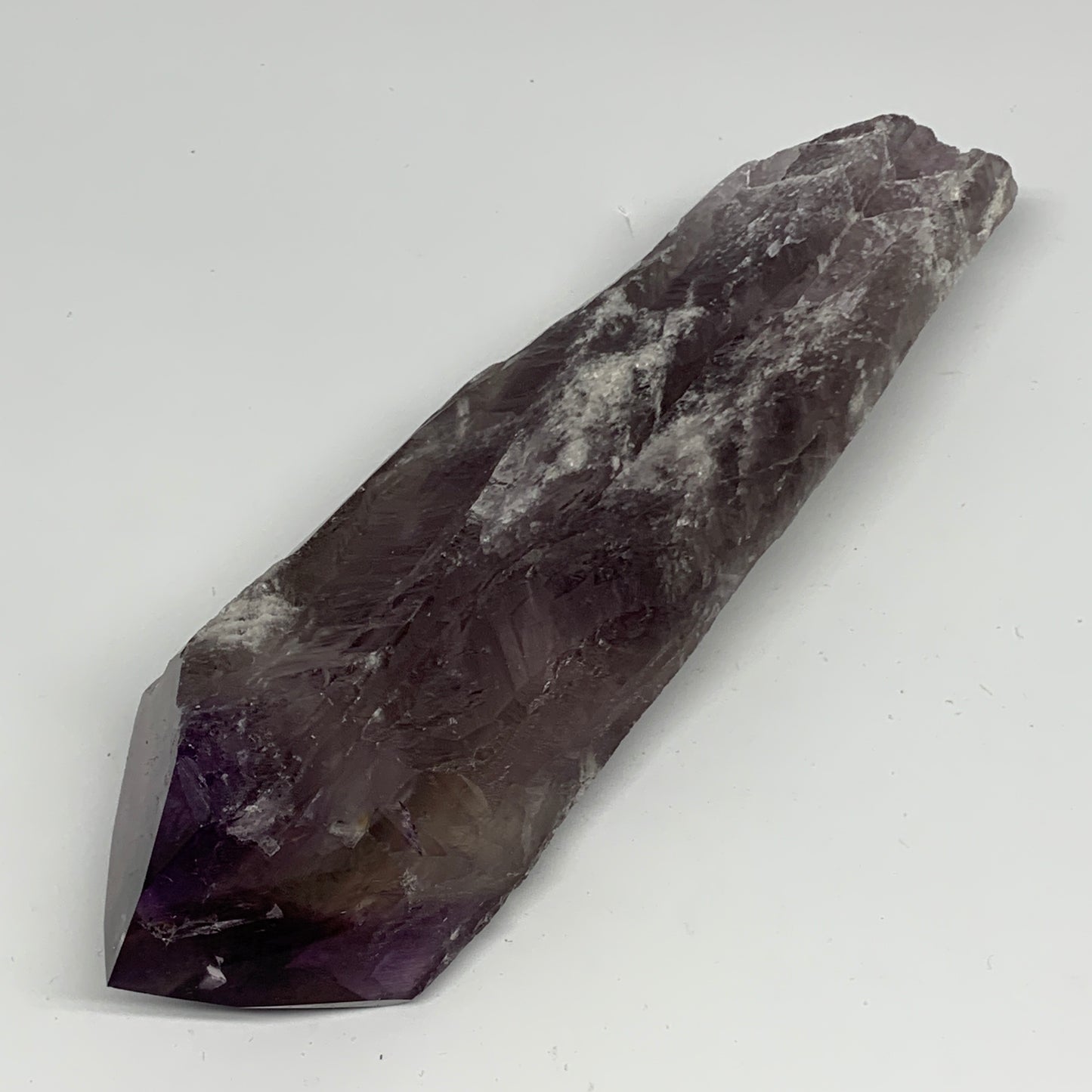 560g,8"x2.3"x1.8",Amethyst Point Polished Rough lower part from Brazil,B19115