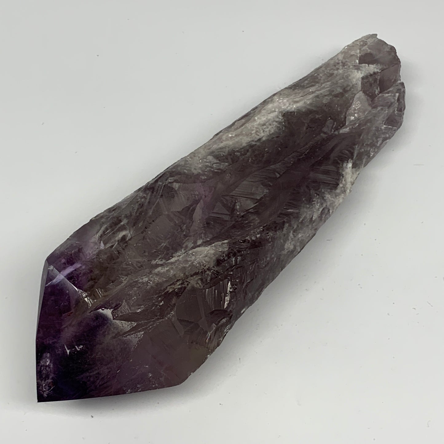 560g,8"x2.3"x1.8",Amethyst Point Polished Rough lower part from Brazil,B19115