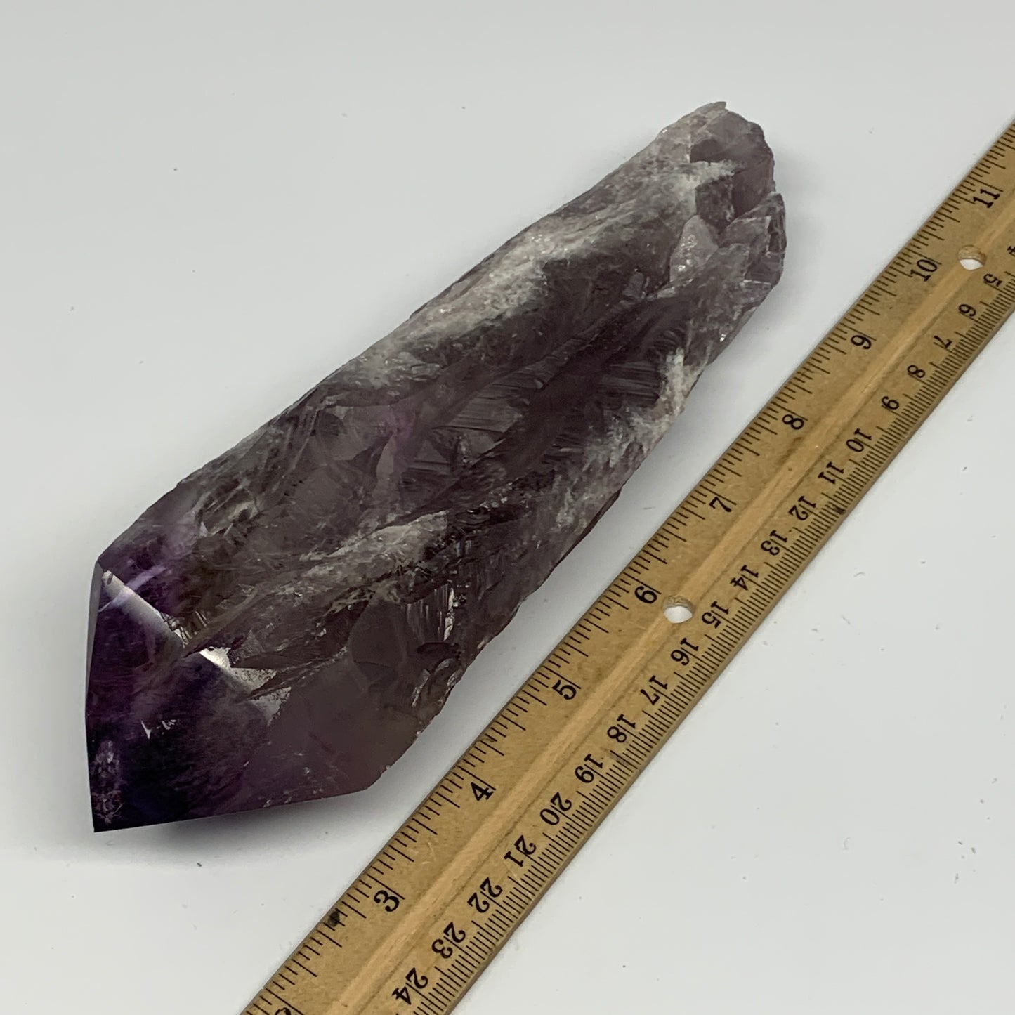 560g,8"x2.3"x1.8",Amethyst Point Polished Rough lower part from Brazil,B19115