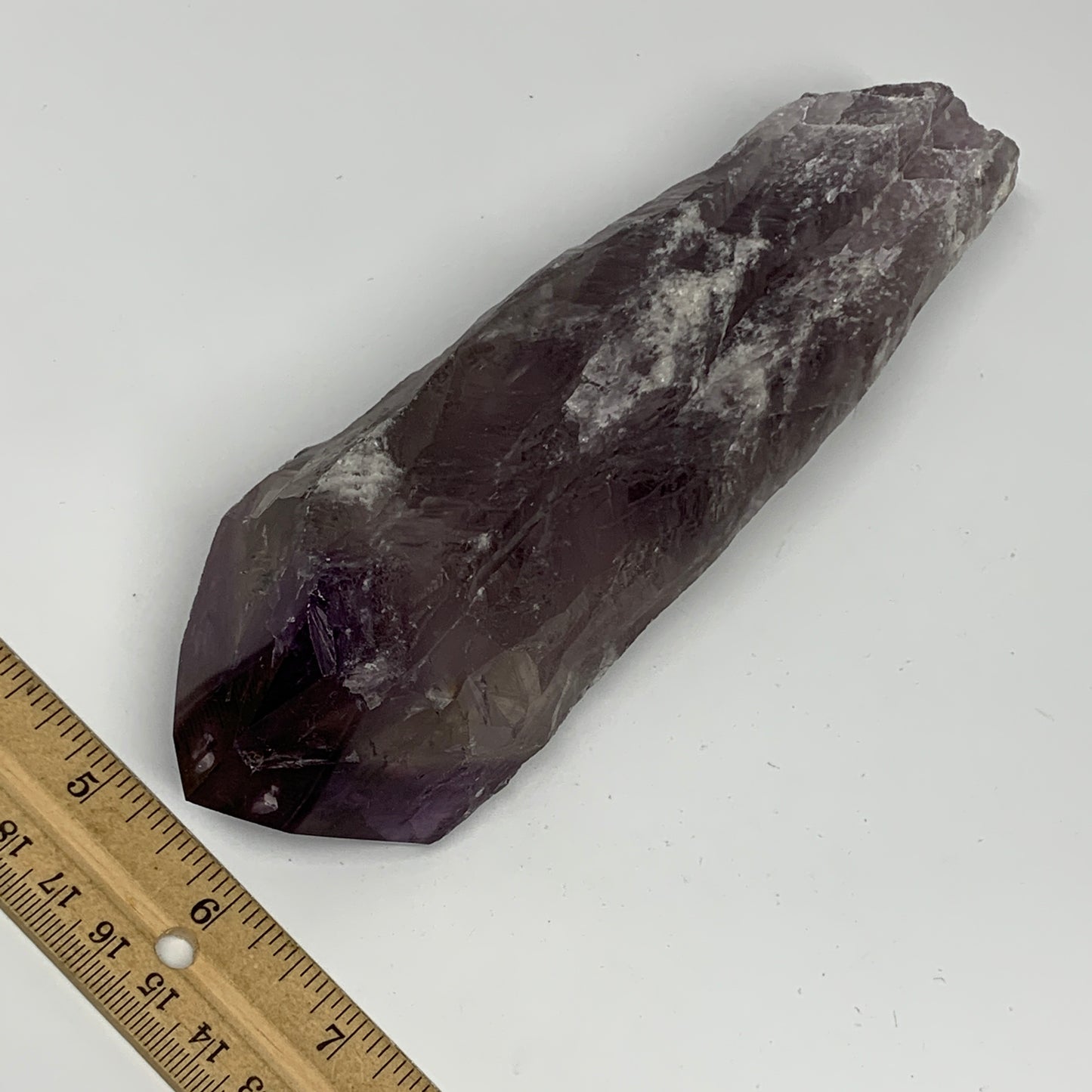 560g,8"x2.3"x1.8",Amethyst Point Polished Rough lower part from Brazil,B19115