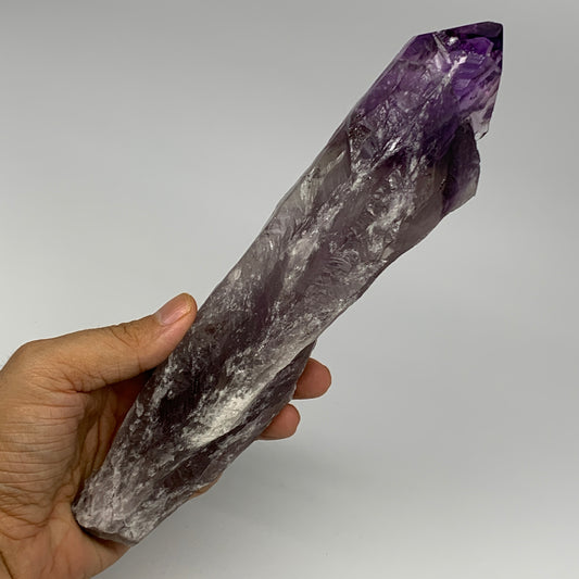 515g,9"x2"x1.7",Amethyst Point Polished Rough lower part from Brazil,B19116