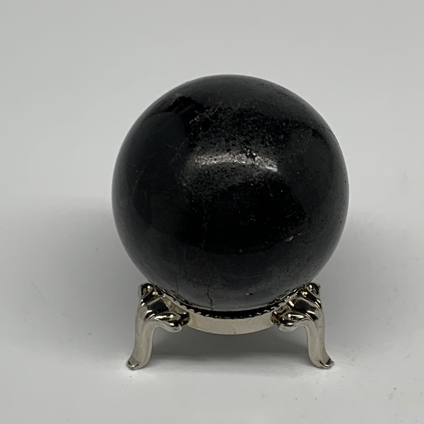 168.2g,1.8"(47mm), Natural Black Tourmaline Sphere Ball Gemstone @Brazil,B22395