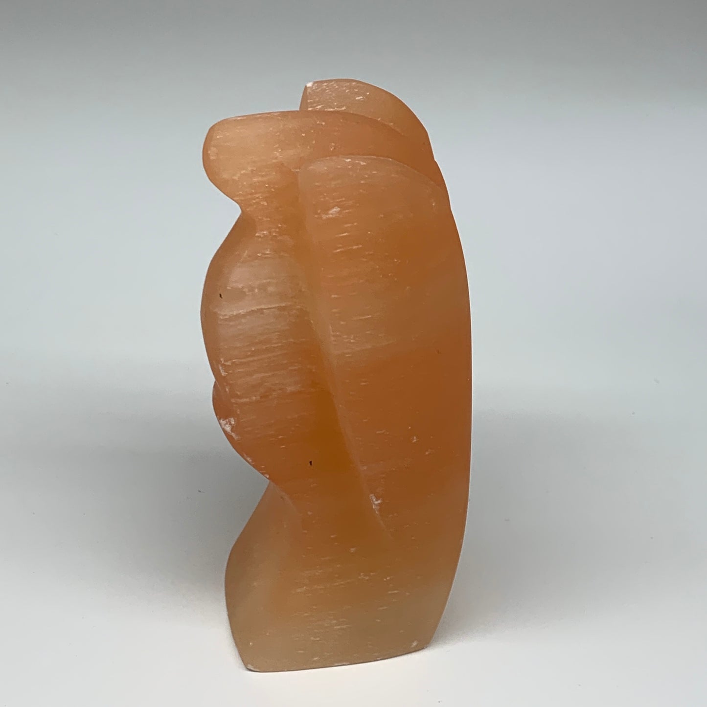 804g, 5.5"x3.1"x2.4" Orange Selenite (Satin Spar) Angel Crystal @Morocco,B9415