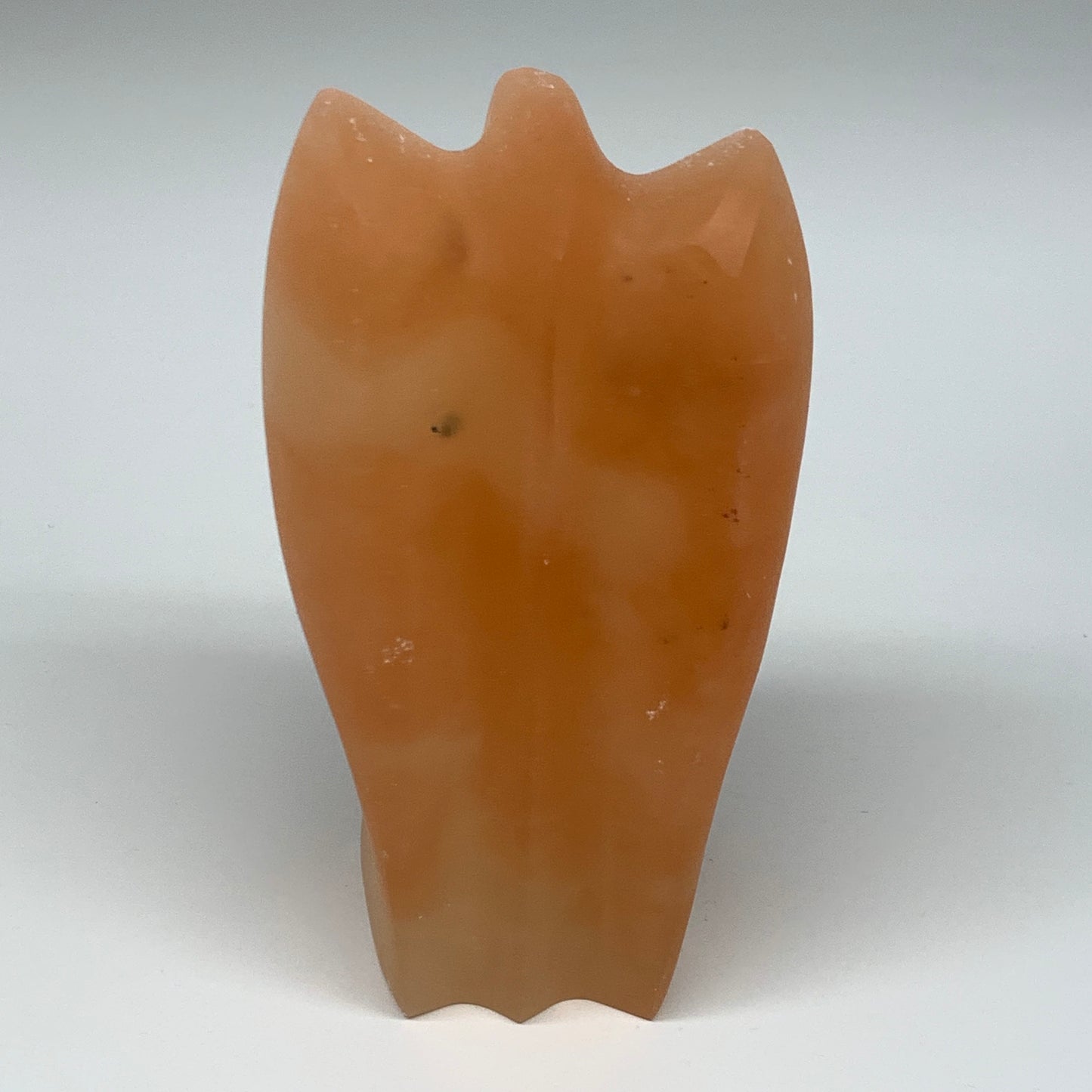 804g, 5.5"x3.1"x2.4" Orange Selenite (Satin Spar) Angel Crystal @Morocco,B9415