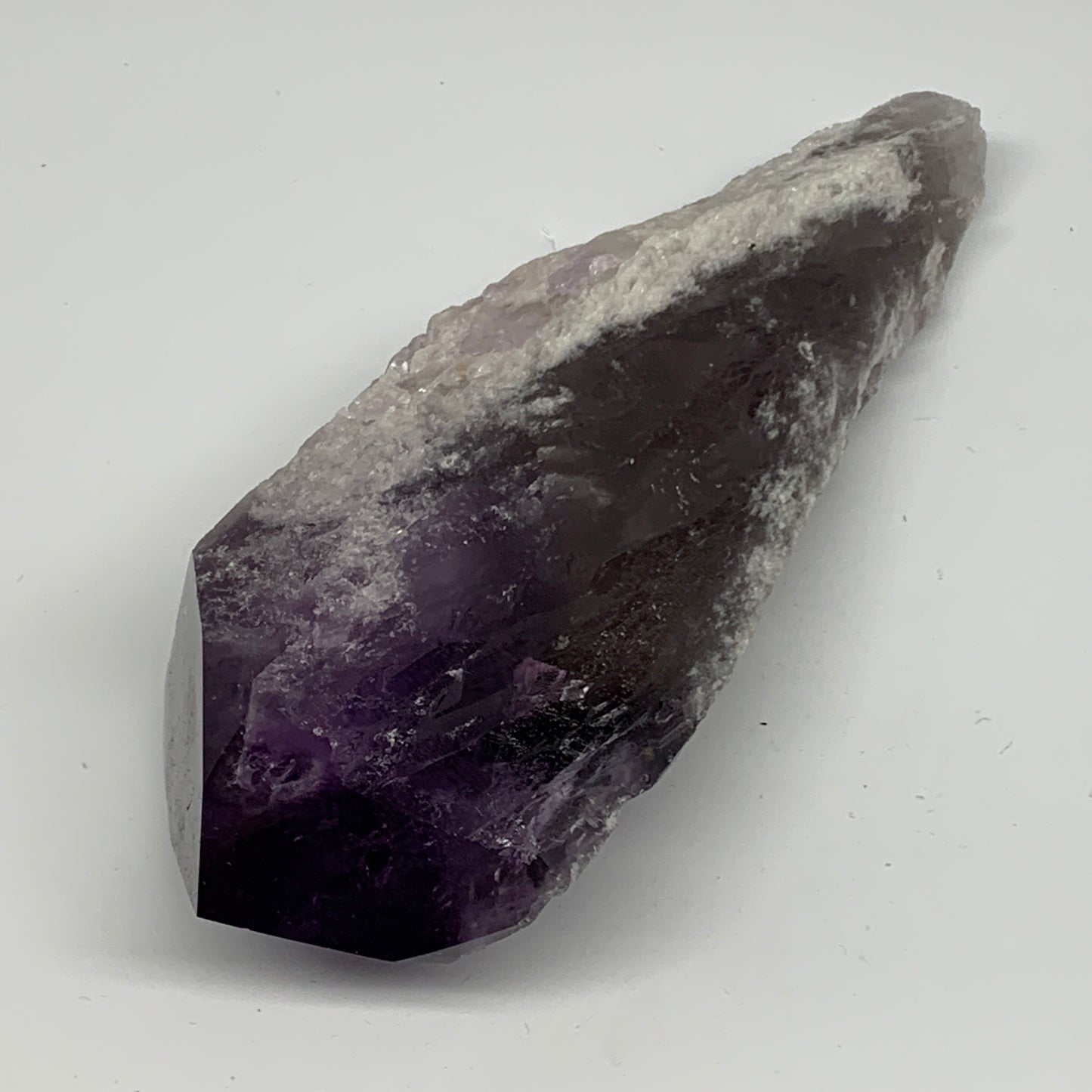 635g,6.2"x2.4"x2.1",Amethyst Point Polished Rough lower part from Brazil,B19117