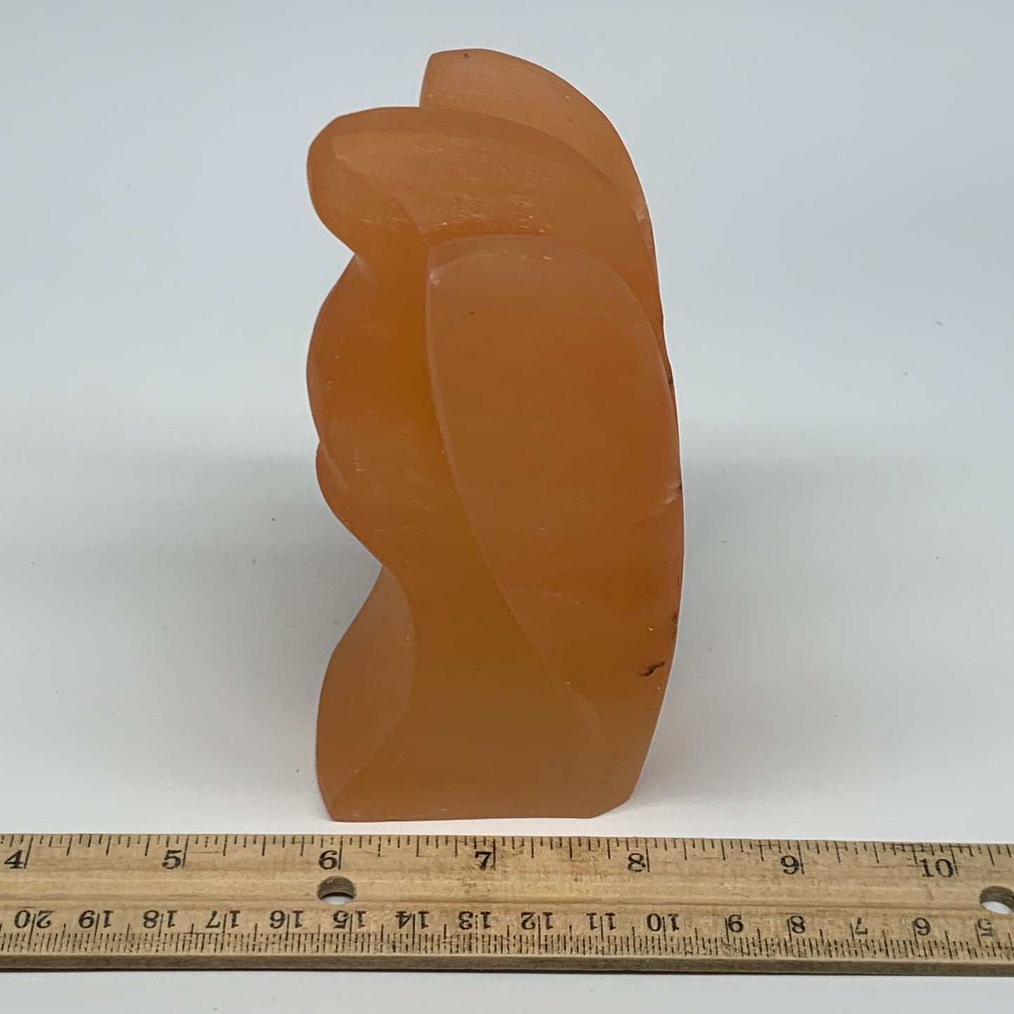 684g, 4.8"x3.4"x2.2" Orange Selenite (Satin Spar) Angel Crystal @Morocco,B9419