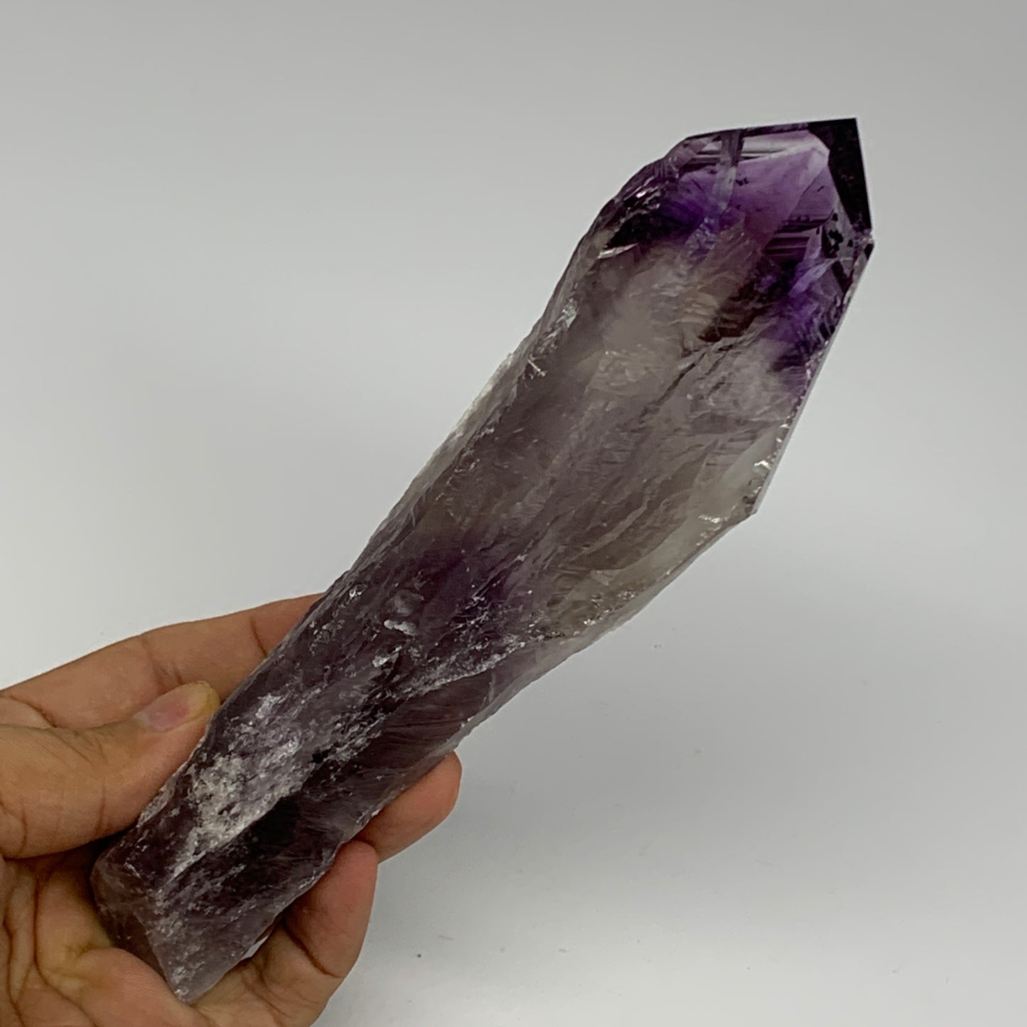 344.5g,7.3"x1.8"x1.5",Amethyst Point Polished Rough lower part from Brazil,B1912