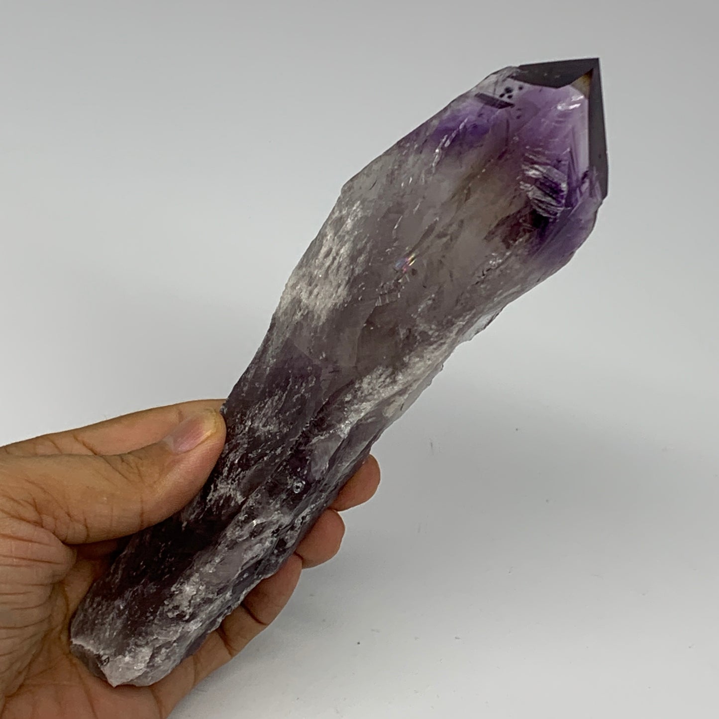 344.5g,7.3"x1.8"x1.5",Amethyst Point Polished Rough lower part from Brazil,B1912