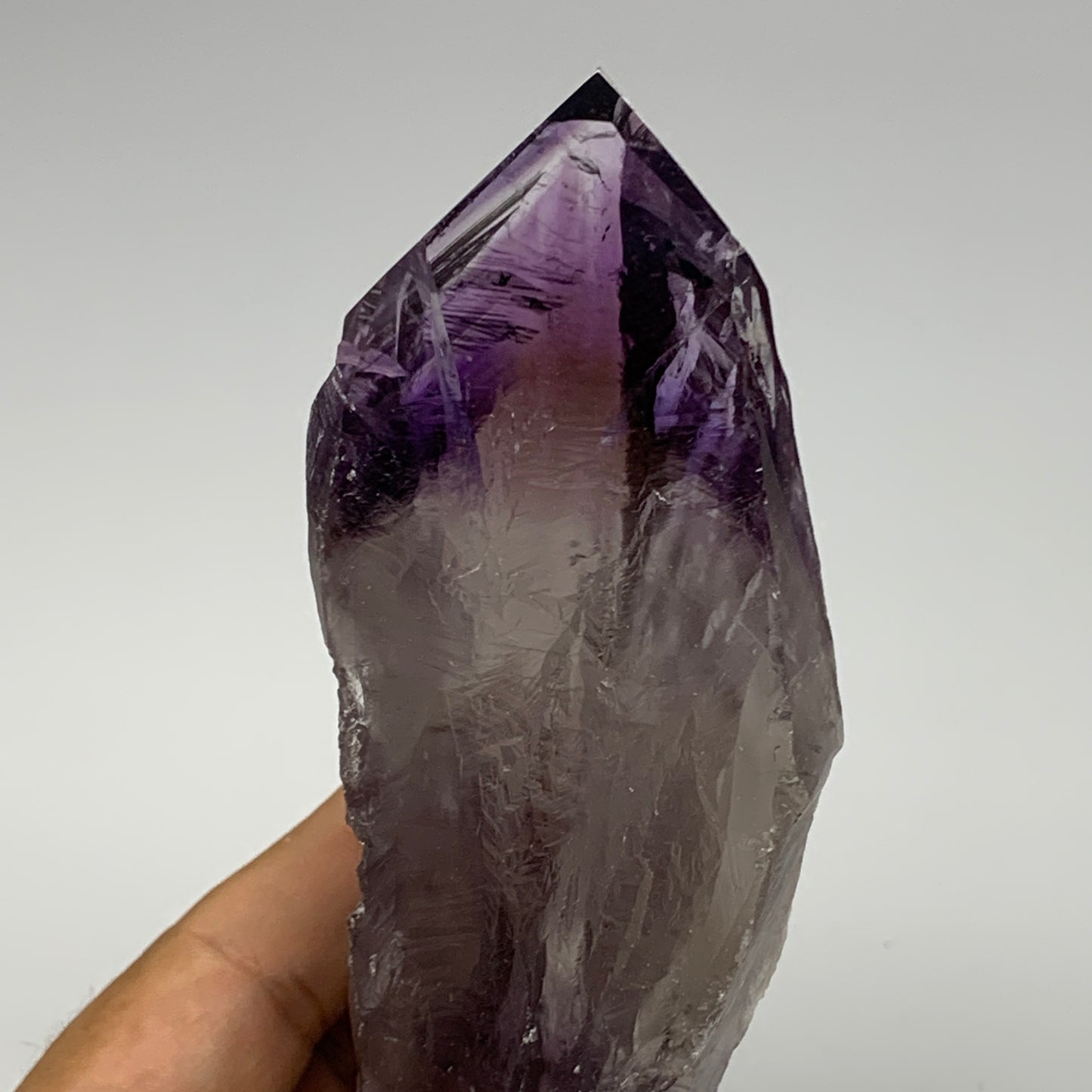 344.5g,7.3"x1.8"x1.5",Amethyst Point Polished Rough lower part from Brazil,B1912