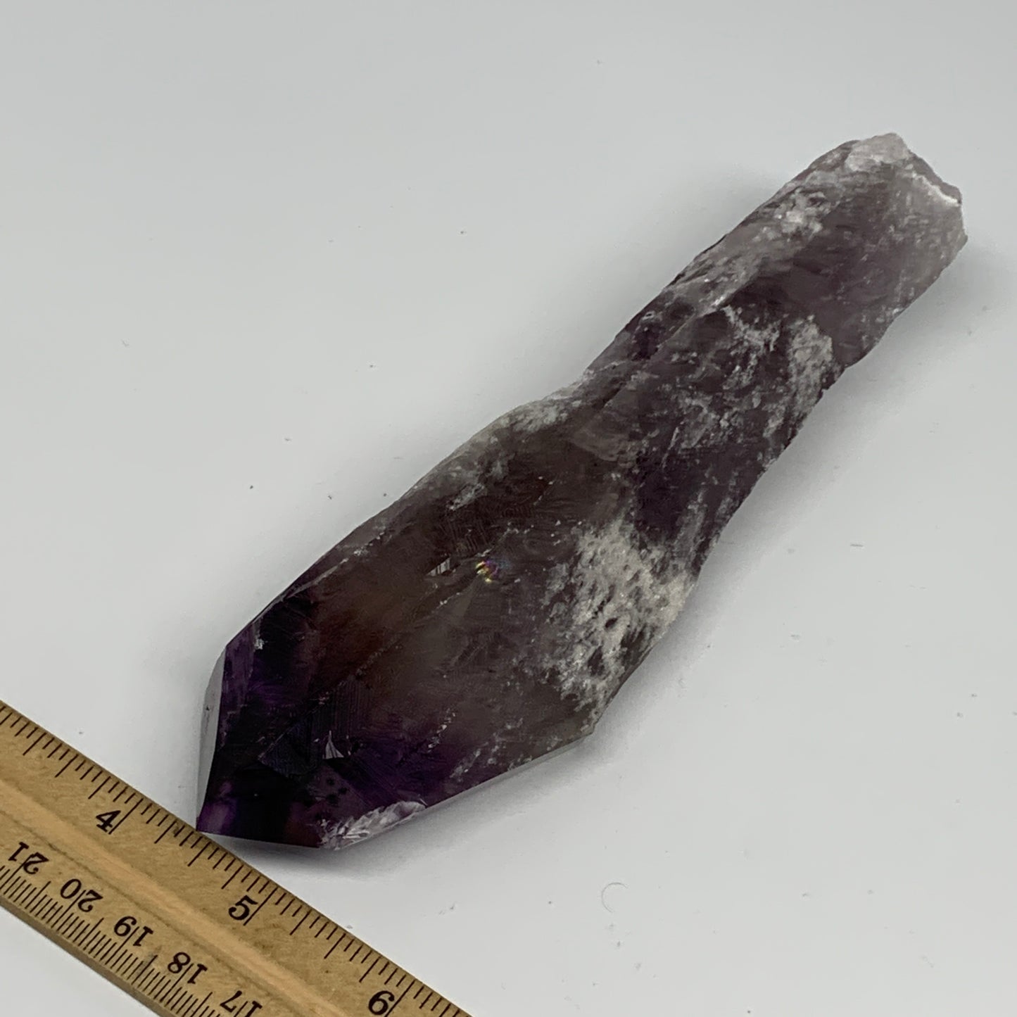 344.5g,7.3"x1.8"x1.5",Amethyst Point Polished Rough lower part from Brazil,B1912