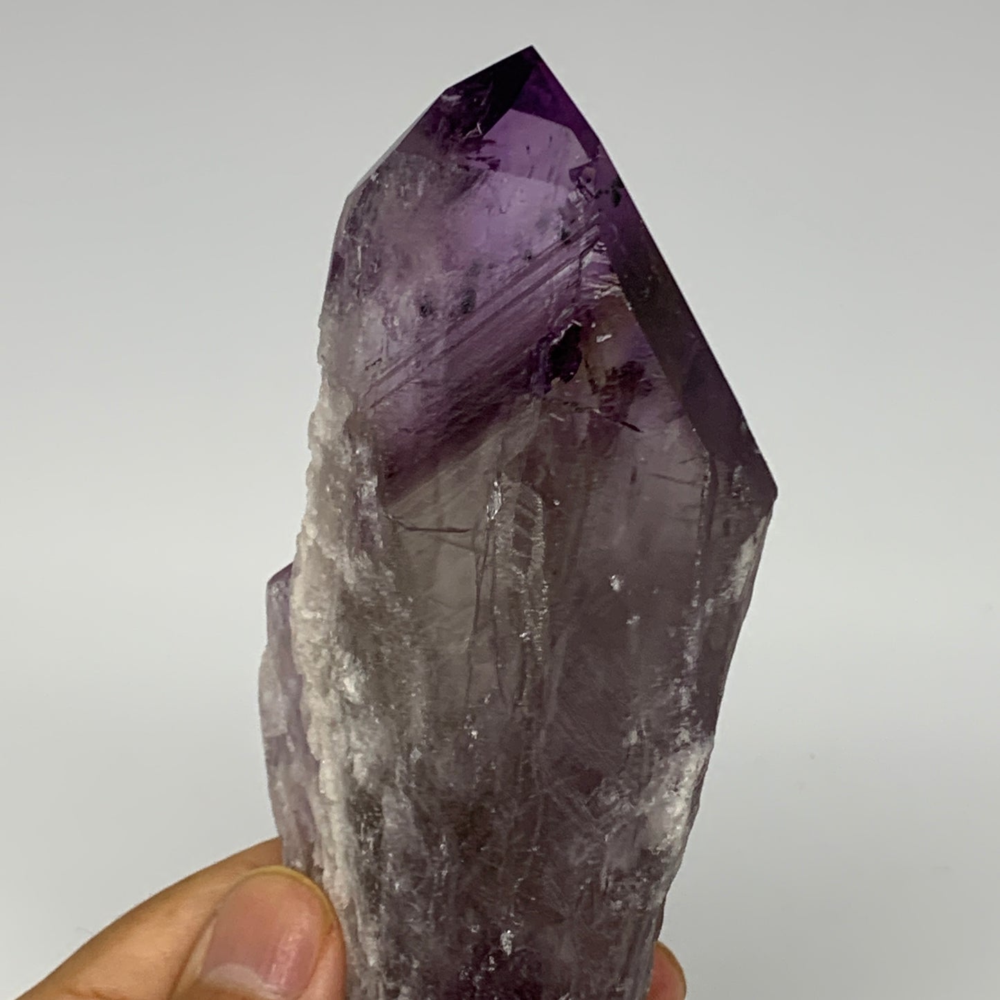 283.5g,7.1"x2.1"x1.2",Amethyst Point Polished Rough lower part from Brazil,B1912