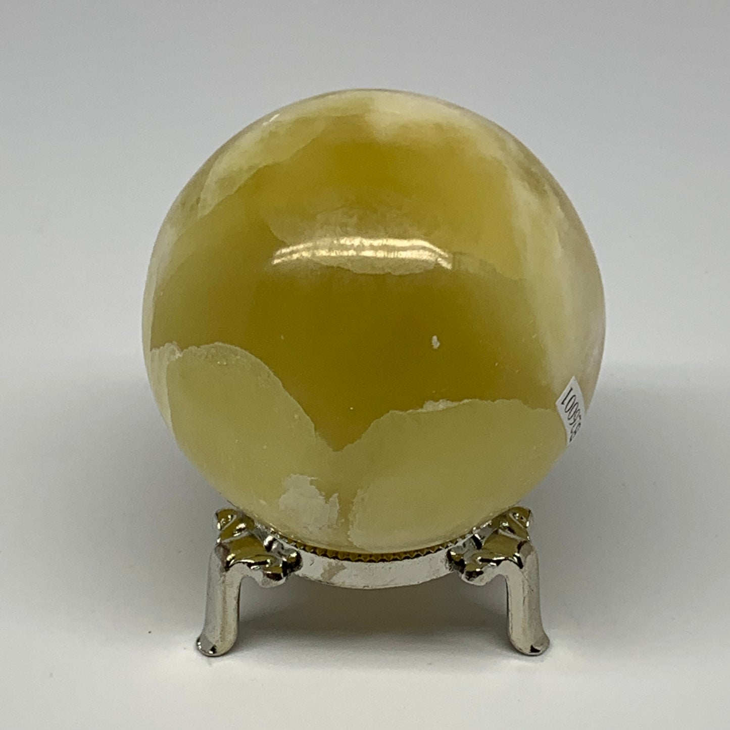 498.4g,2.7"(68mm) Lemon Calcite Sphere Gemstone,Healing Crystal,B26001