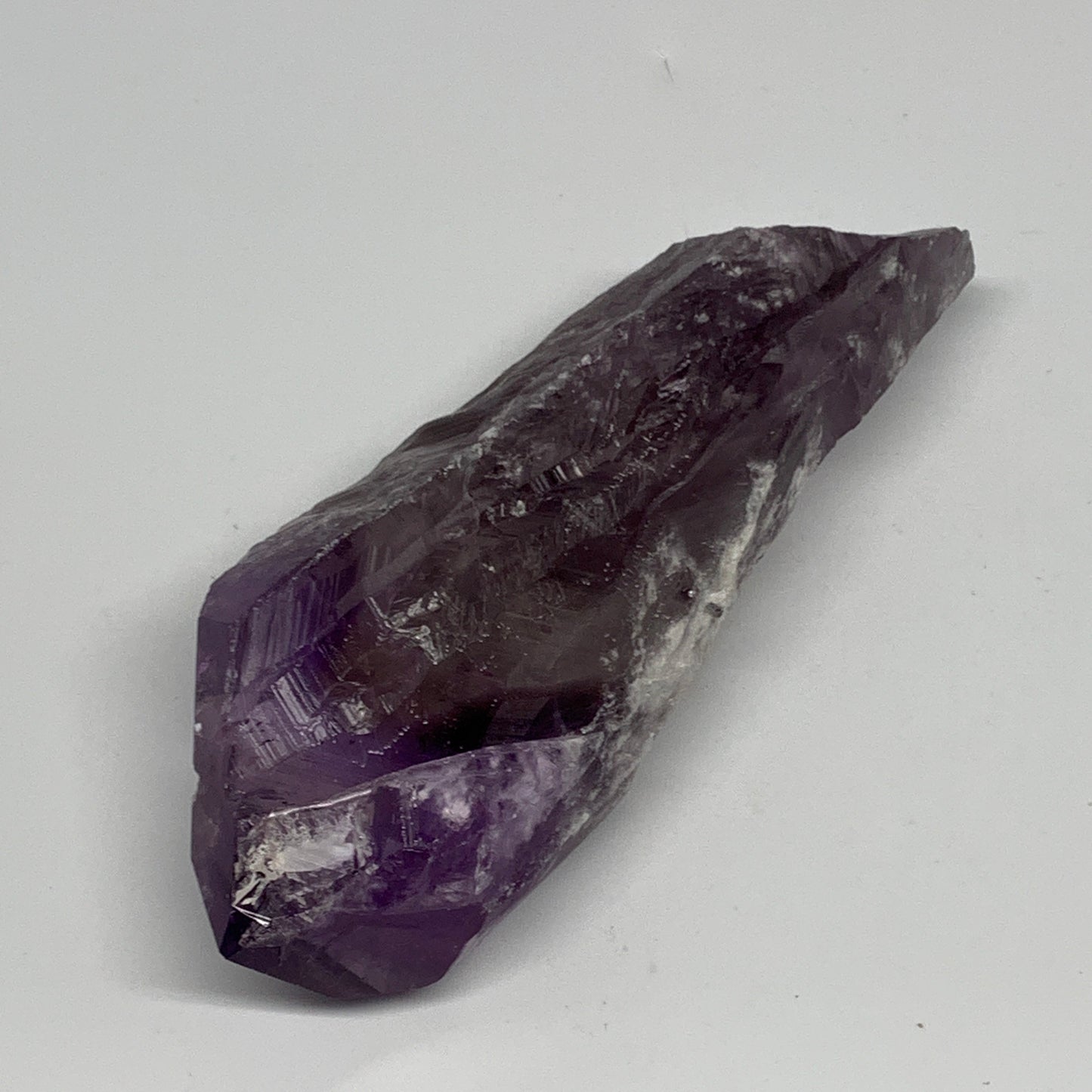 339.6g,6"x2.3"x1.3",Amethyst Point Polished Rough lower part from Brazil,B19129