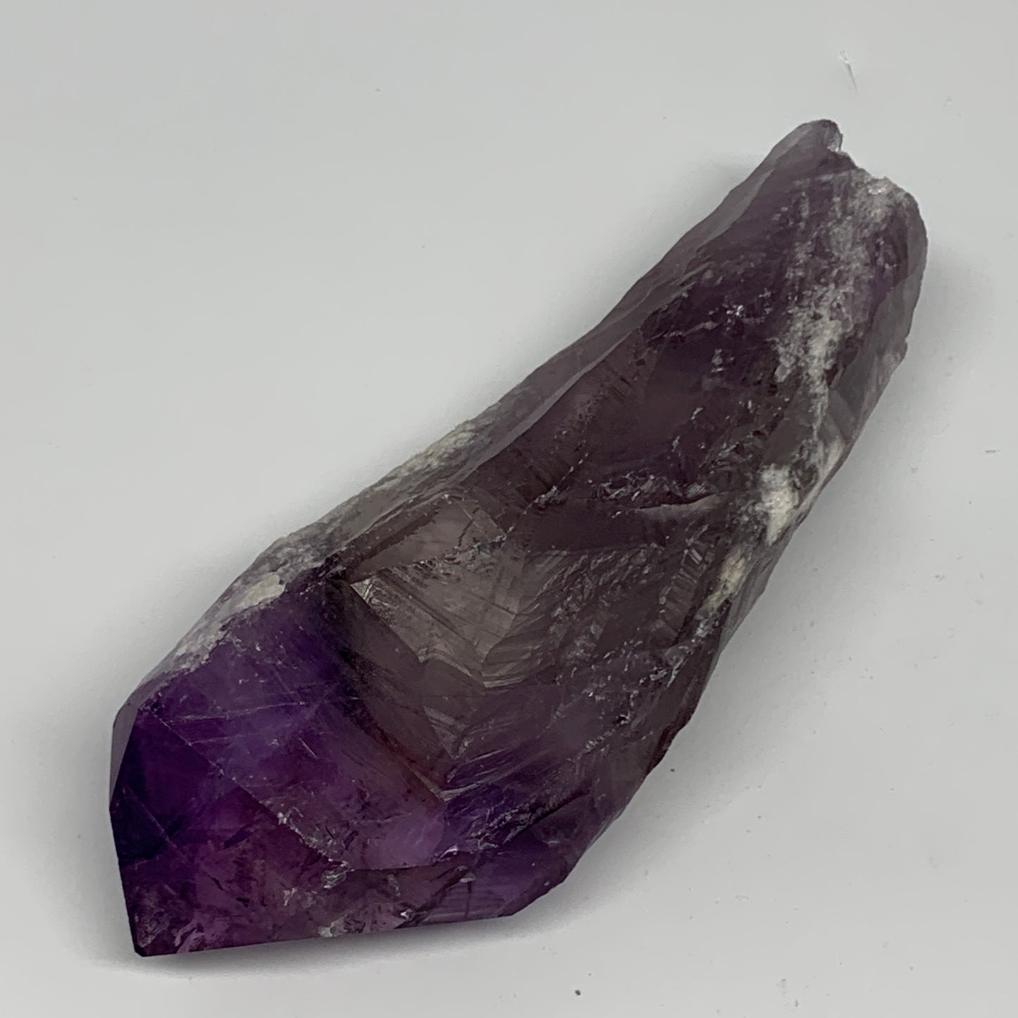 339.6g,6"x2.3"x1.3",Amethyst Point Polished Rough lower part from Brazil,B19129