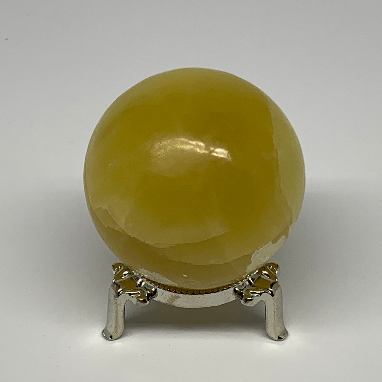 377.9g,2.5"(63mm) Lemon Calcite Sphere Gemstone,Healing Crystal,B26005