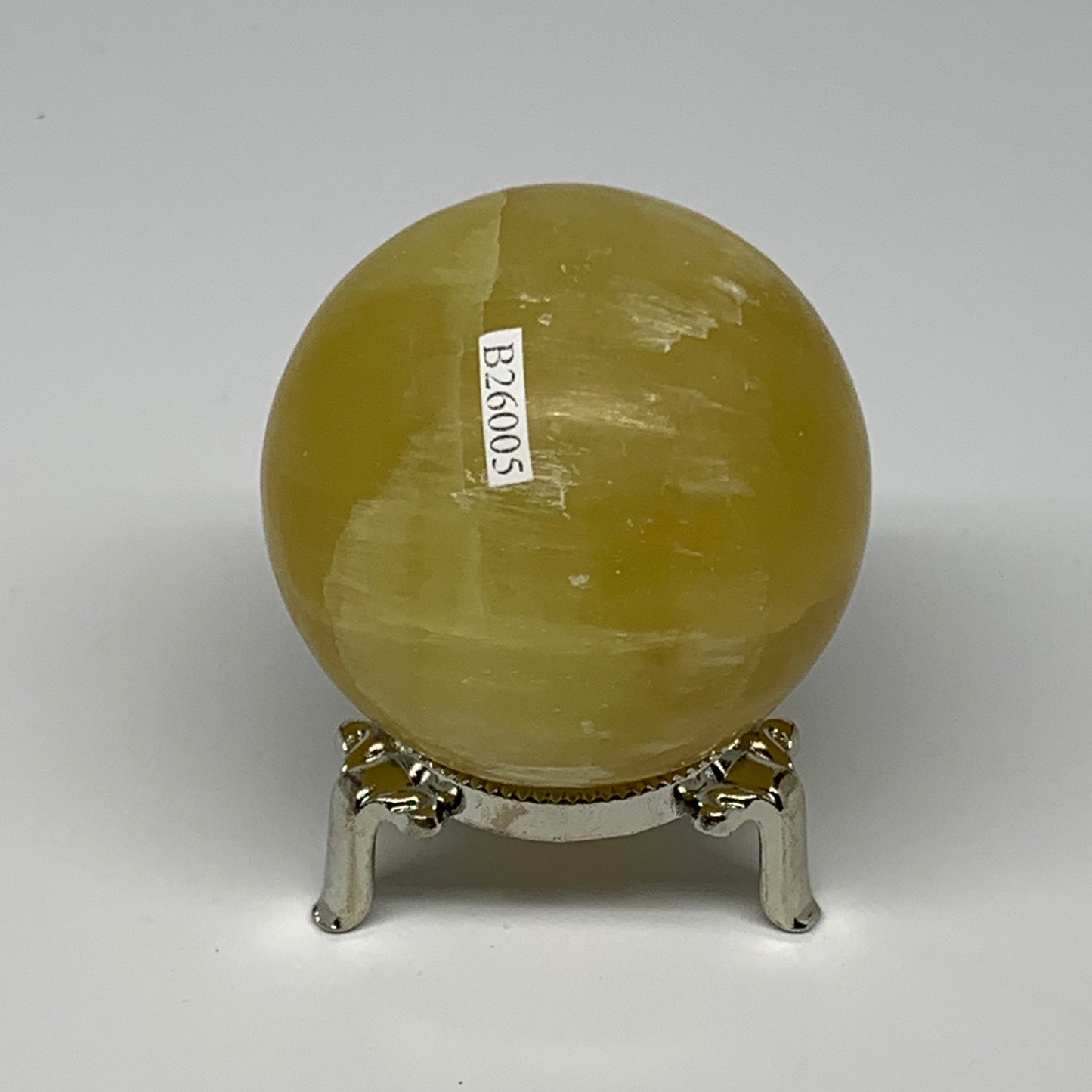 377.9g,2.5"(63mm) Lemon Calcite Sphere Gemstone,Healing Crystal,B26005