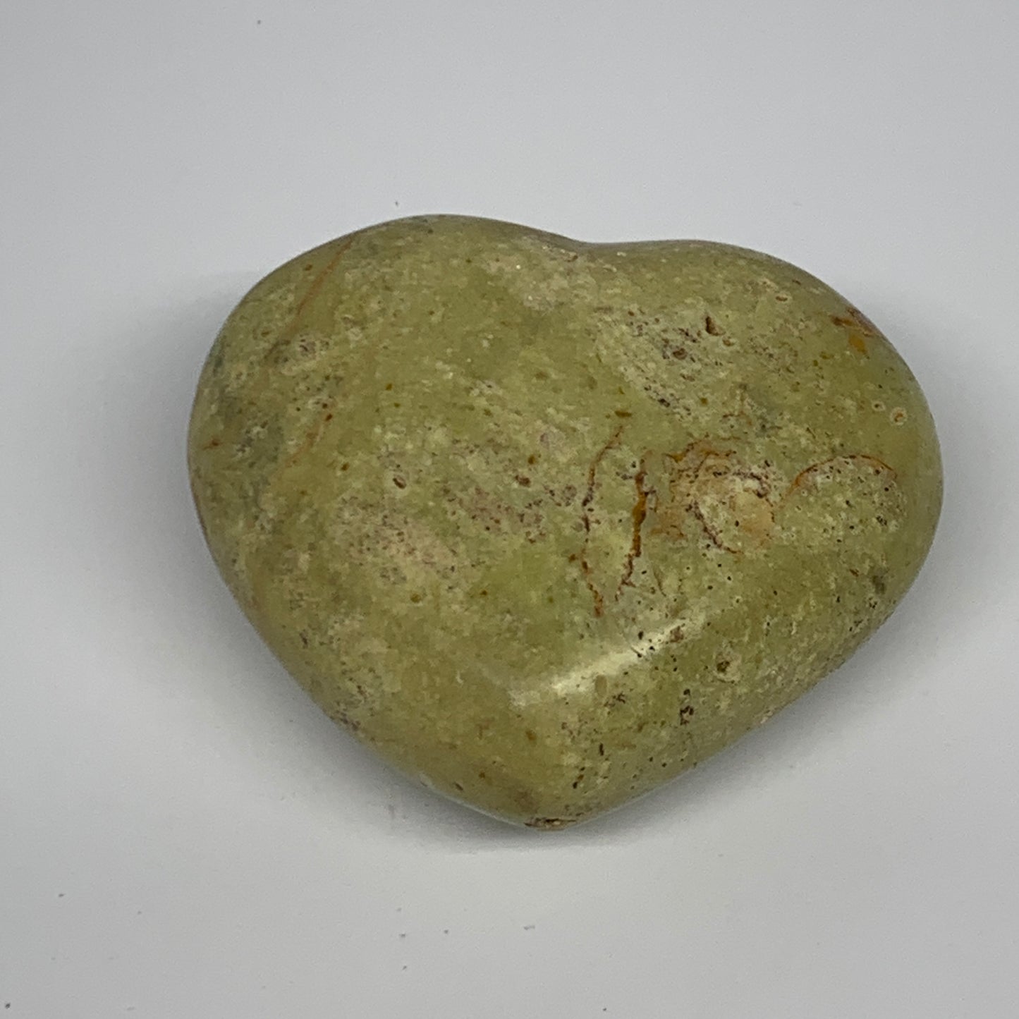 156.6g,2.5"x2.8"x1.4", Green Opal Heart Polished Gemstone @Madagascar, B17603