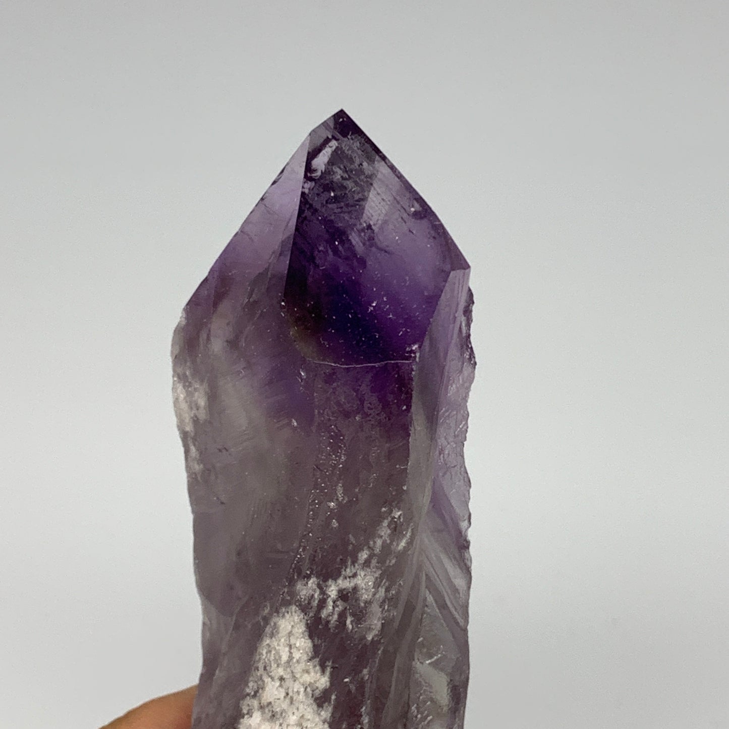 237.1g,6.7"x1.4"x1.5",Amethyst Point Polished Rough lower part from Brazil,B1913