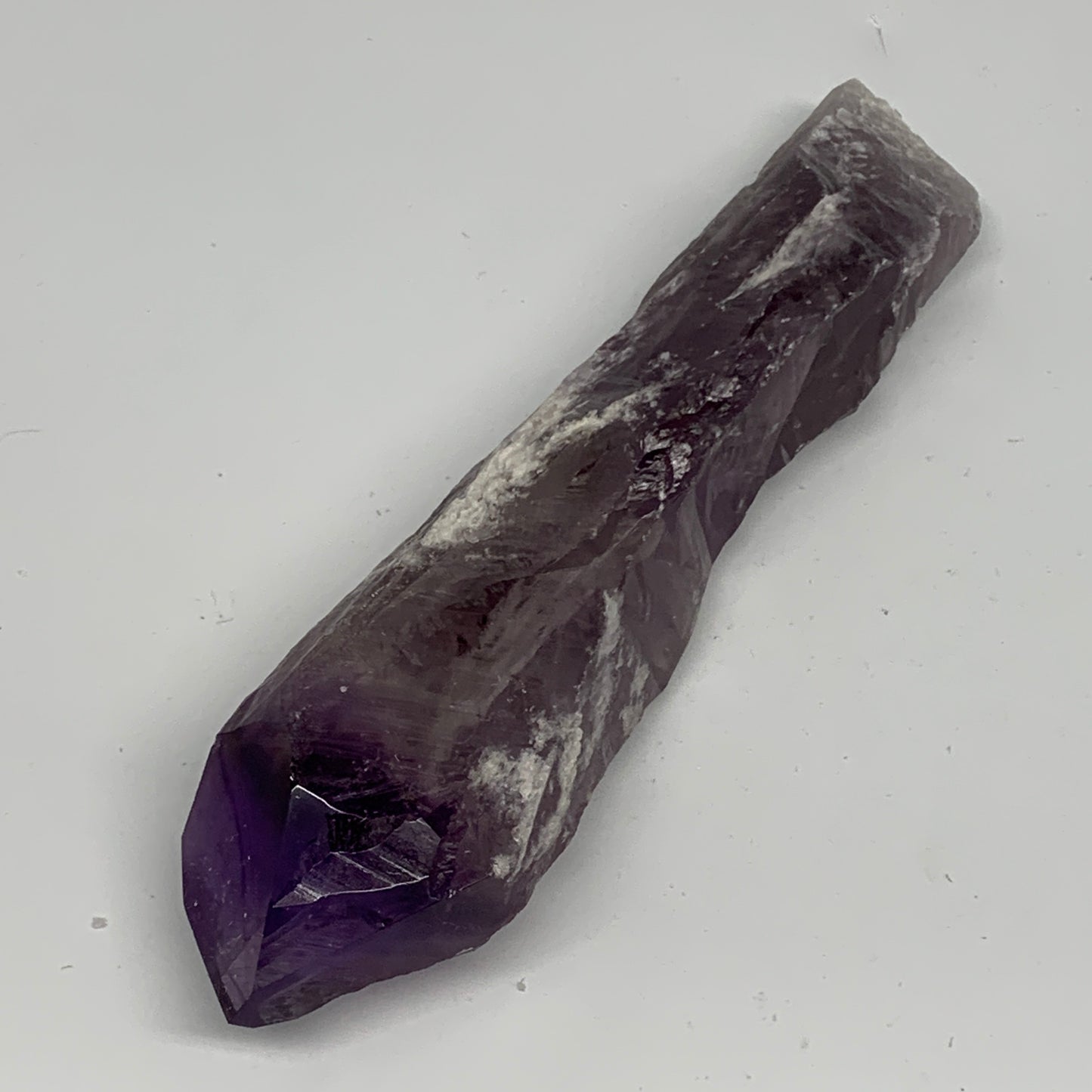 237.1g,6.7"x1.4"x1.5",Amethyst Point Polished Rough lower part from Brazil,B1913