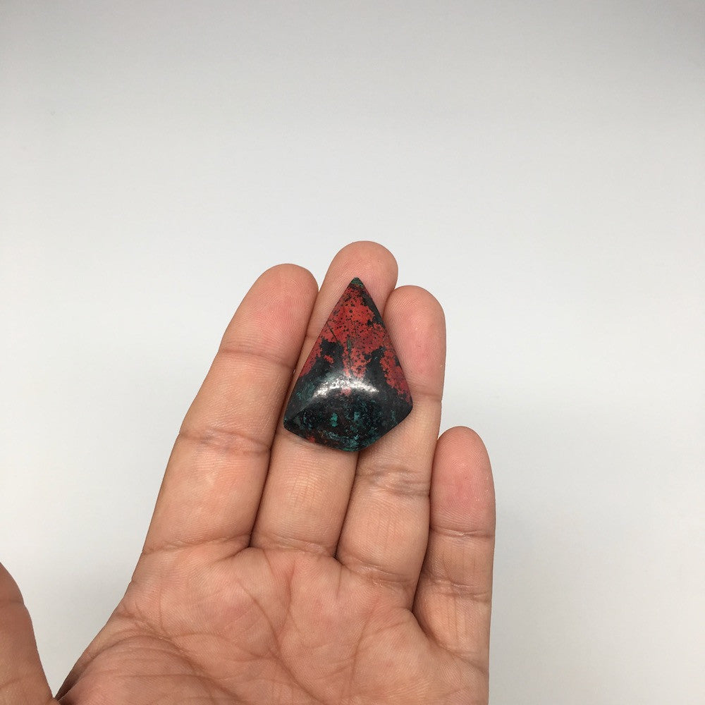 10.5g, 1.4"x 1" Sonora Sunset Chrysocolla Cuprite Cabochon from Mexico,SC153 - watangem.com