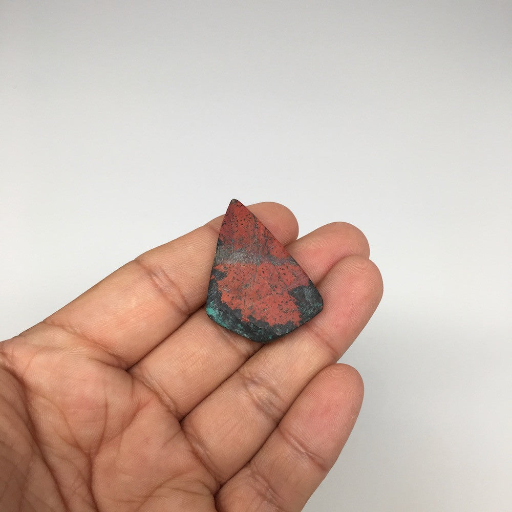 10.5g, 1.4"x 1" Sonora Sunset Chrysocolla Cuprite Cabochon from Mexico,SC153 - watangem.com