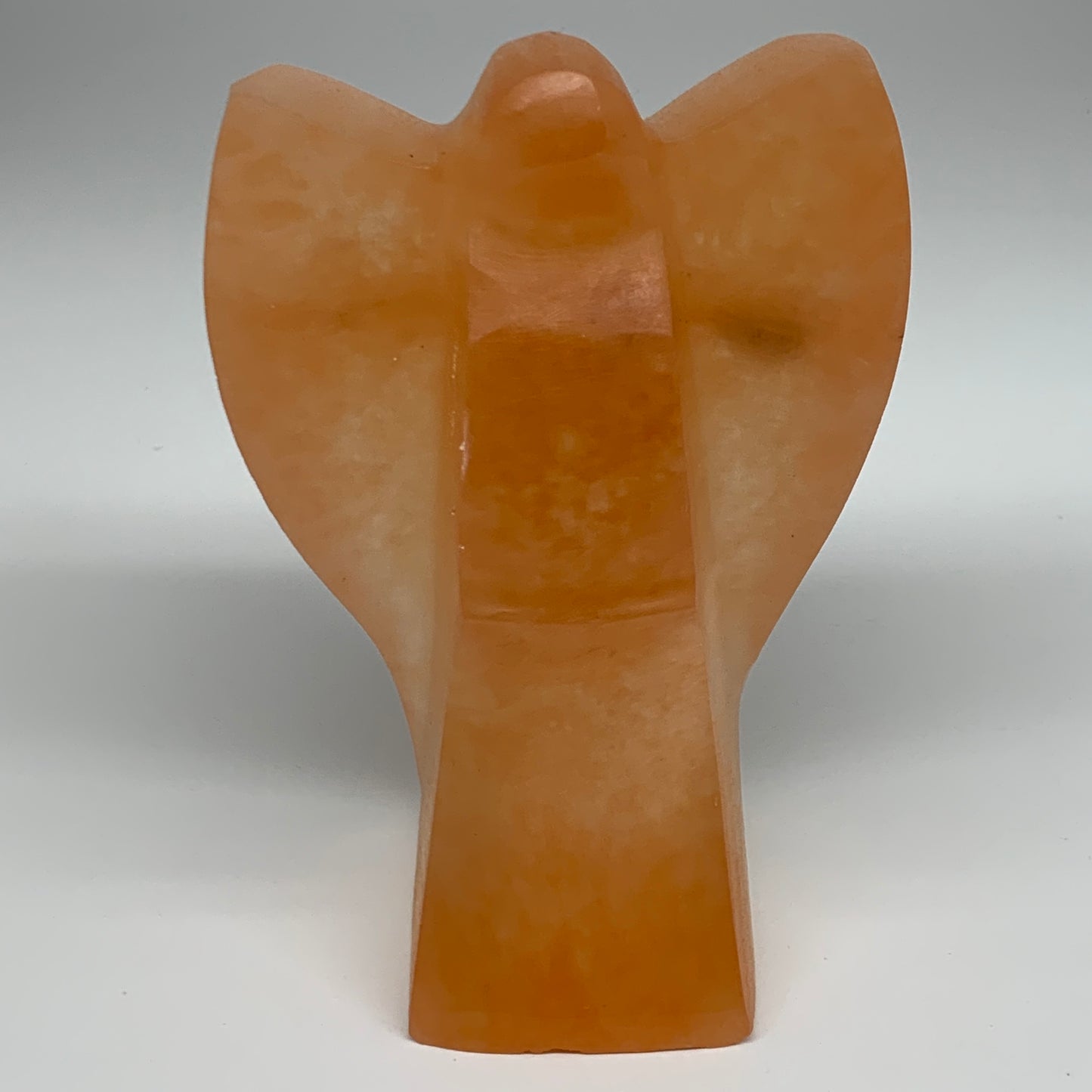 1574g, 7.25"x4.5"x3" Orange Selenite (Satin Spar) Angel Lamps @Morocco,B9433