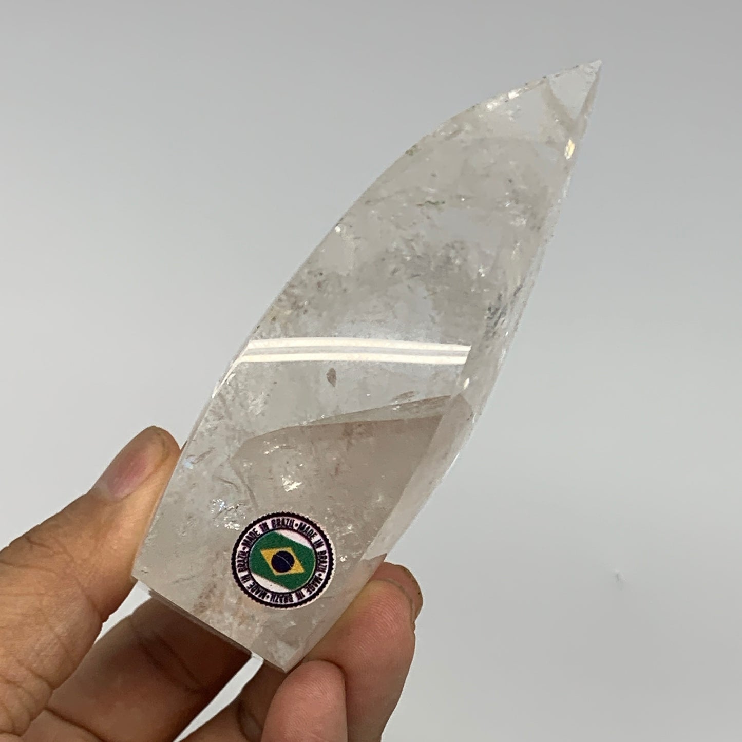 328.2g, 4.3"x2.3"x1.4", Natural Quartz Flame Polished Crystal @Brazil, B19143