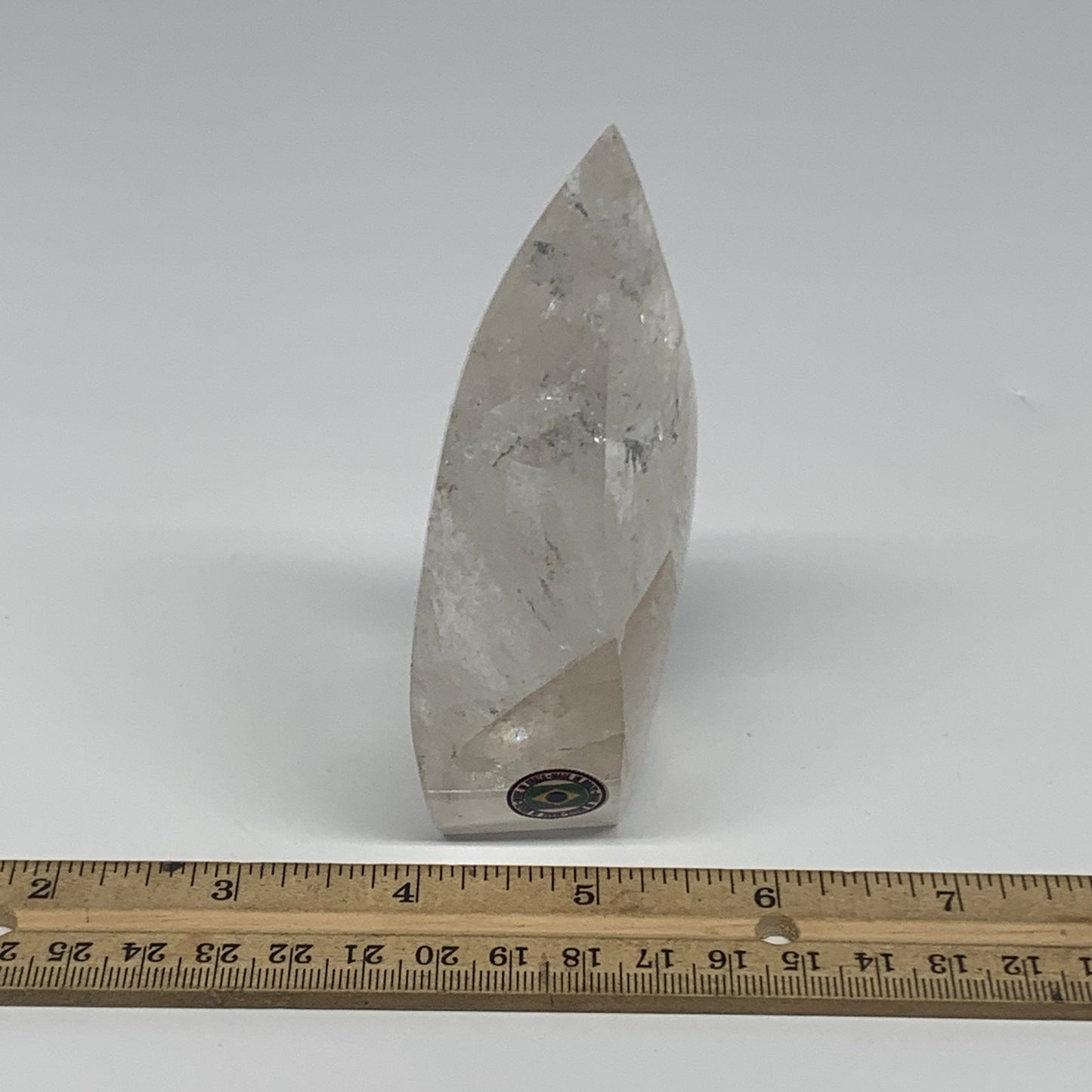 328.2g, 4.3"x2.3"x1.4", Natural Quartz Flame Polished Crystal @Brazil, B19143