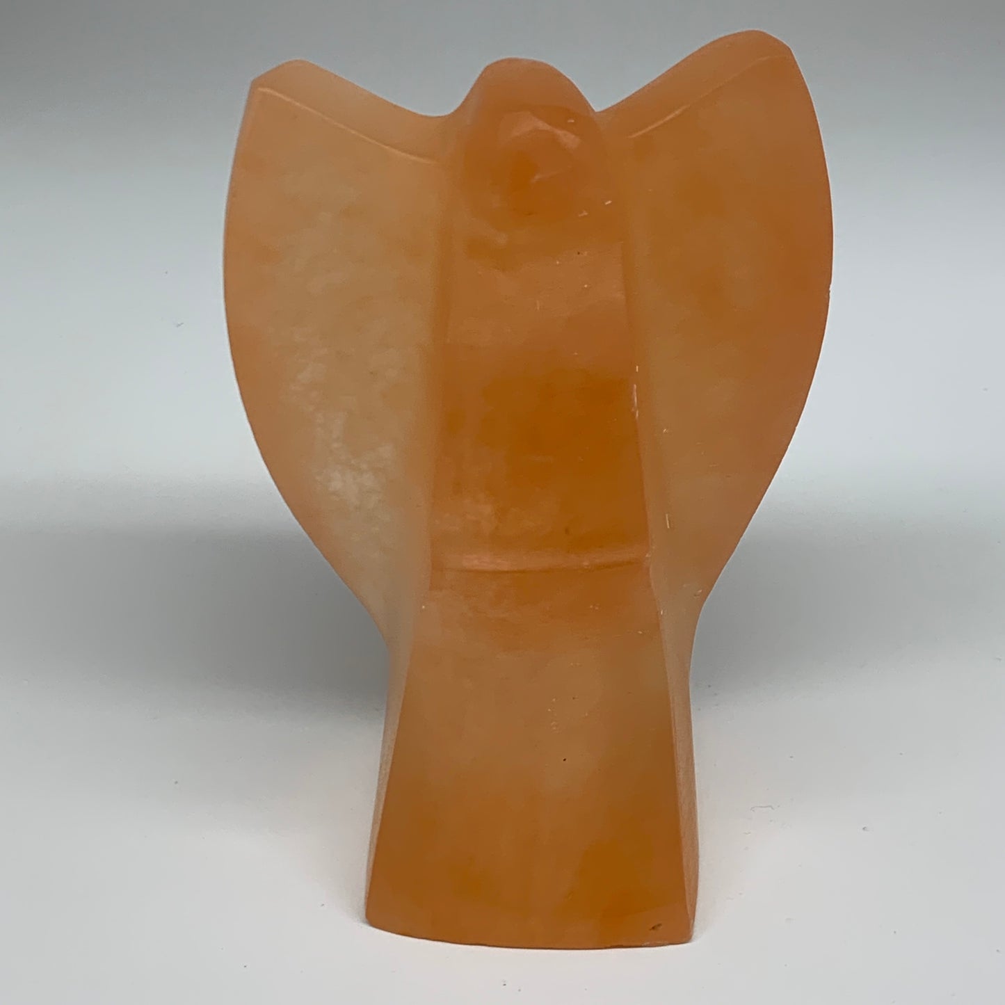 1334g, 6.3"x4.2"x2.8" Orange Selenite (Satin Spar) Angel Lamps @Morocco,B9435