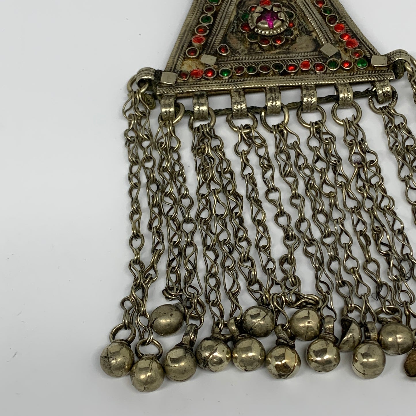 81g, 6"x3.2", Kuchi Pendant Large Ethnic Tribal Gypsy, ATS, @Afghanistan,B14352