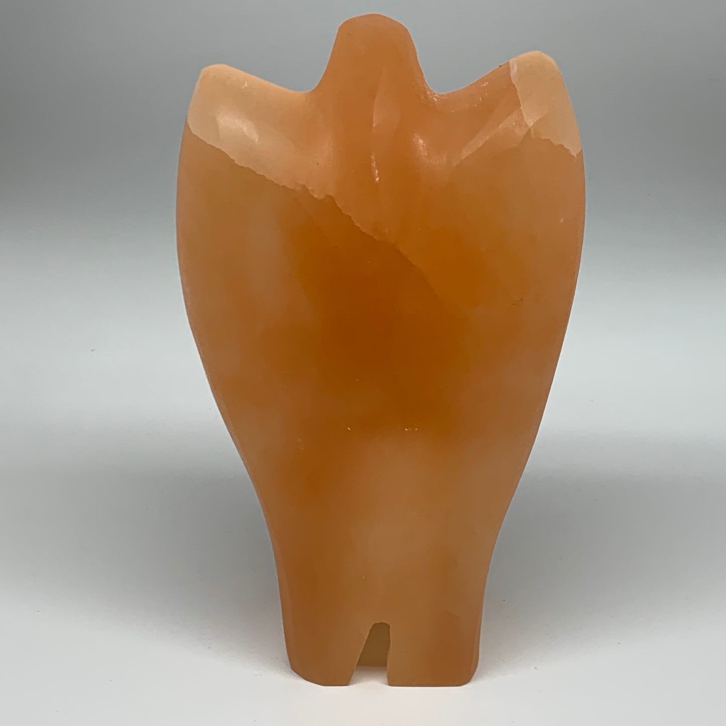 1756g, 8"x4.8"x2.5" Orange Selenite (Satin Spar) Angel Lamps @Morocco,B9438